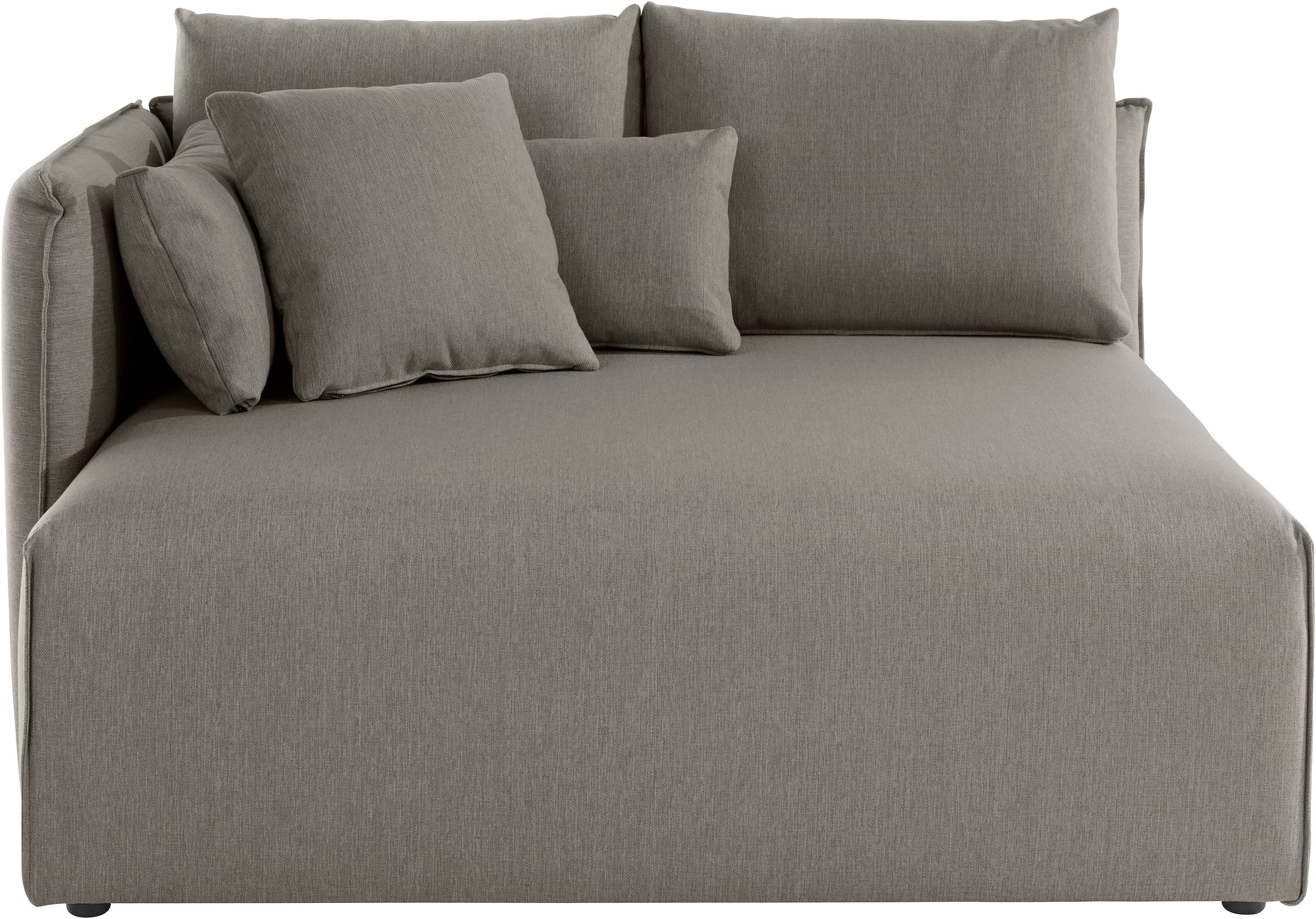 andas Ottomane Nöre korte lounge-module - zelf samenstellen, breedte 138 cm, diepte 128 cm