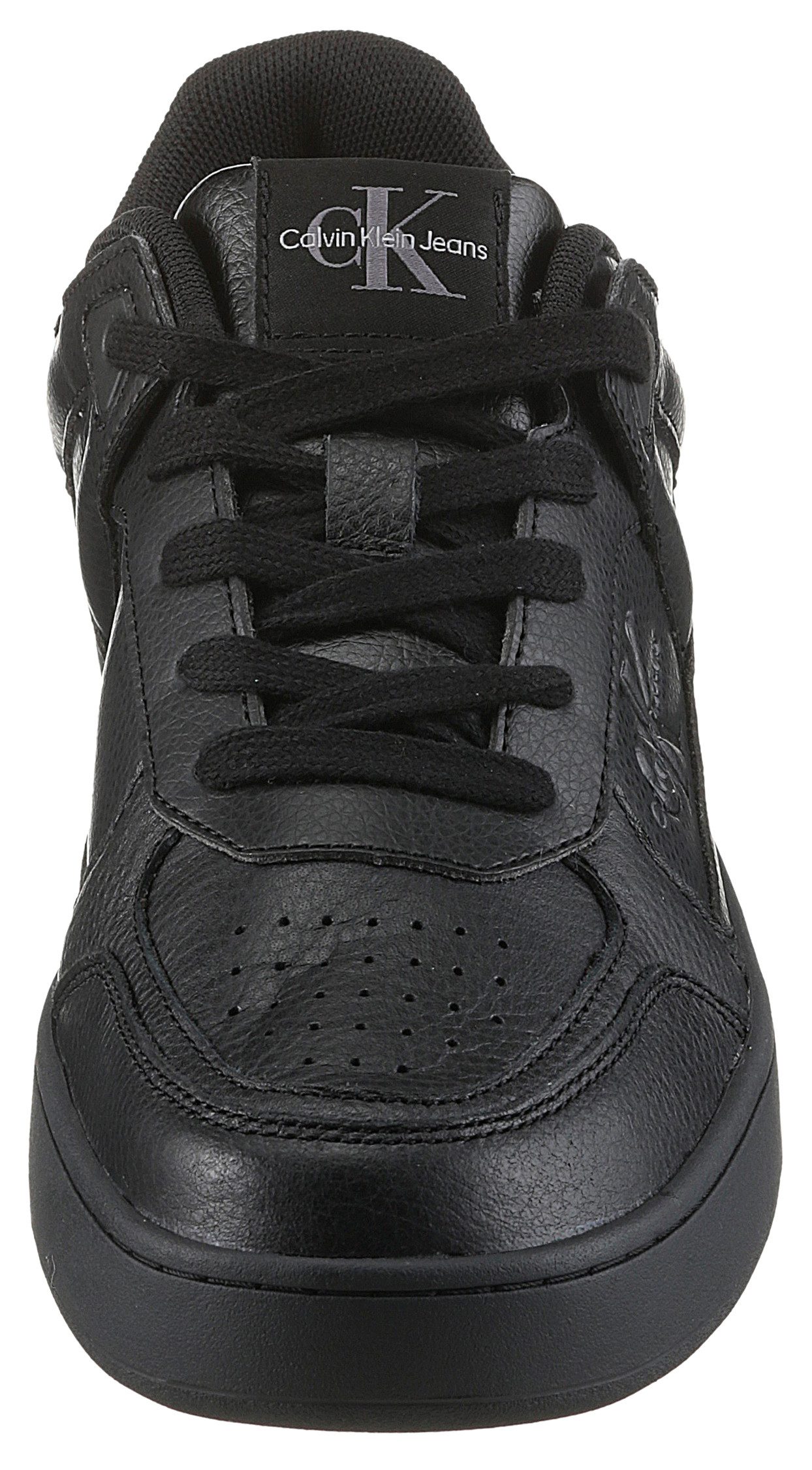 Calvin Klein Sneakers BASKET CUP LOW LACEUP TUMBLED veterschoenen, vrijetijdsschoen, basket lage schoen met zijlogo