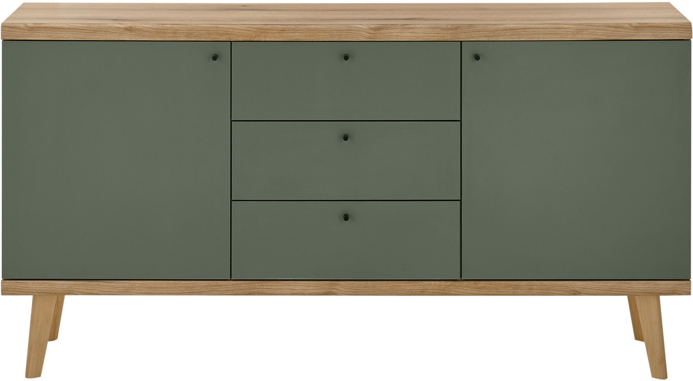 INOSIGN Dressoir MAVAS in moderne trendkleur, handgrepen van metaal (zwart), breedte 160 cm