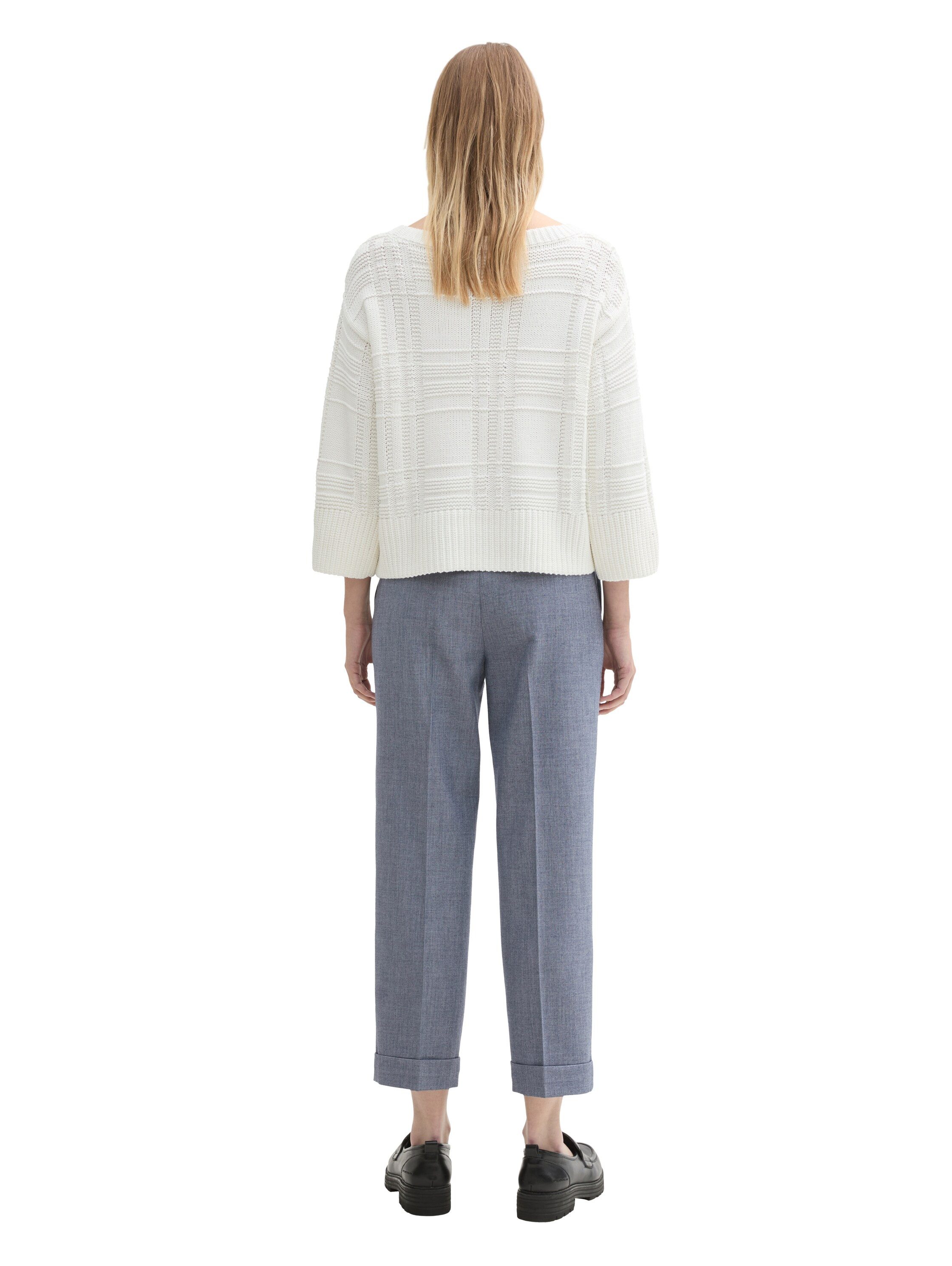 Tom Tailor 7/8 broek Lea Straight met plooi en rechte pijp