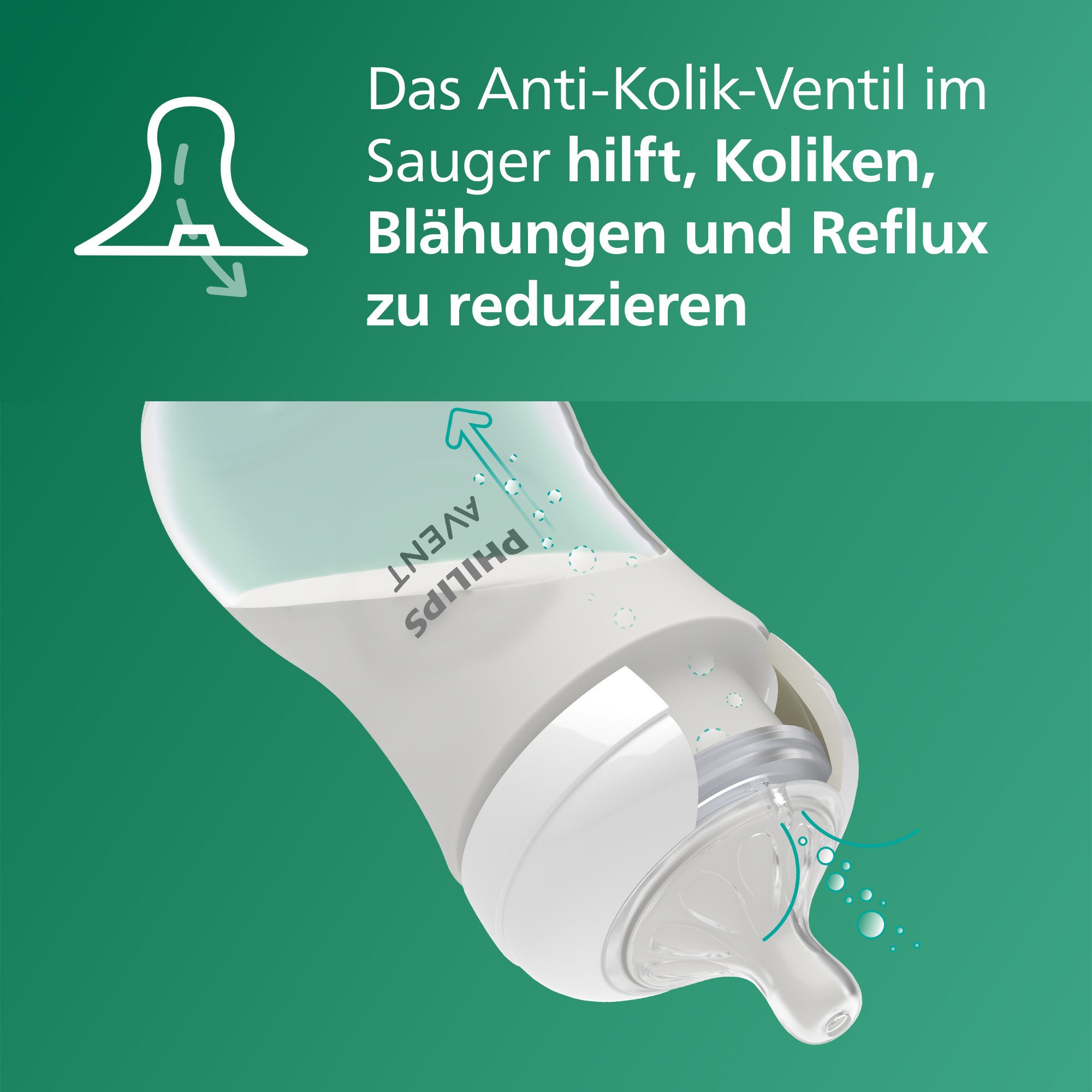 Philips AVENT Babyfles Natural Response SCY933/02 2 stuks, 240 ml, glas, vanaf de 1e maand