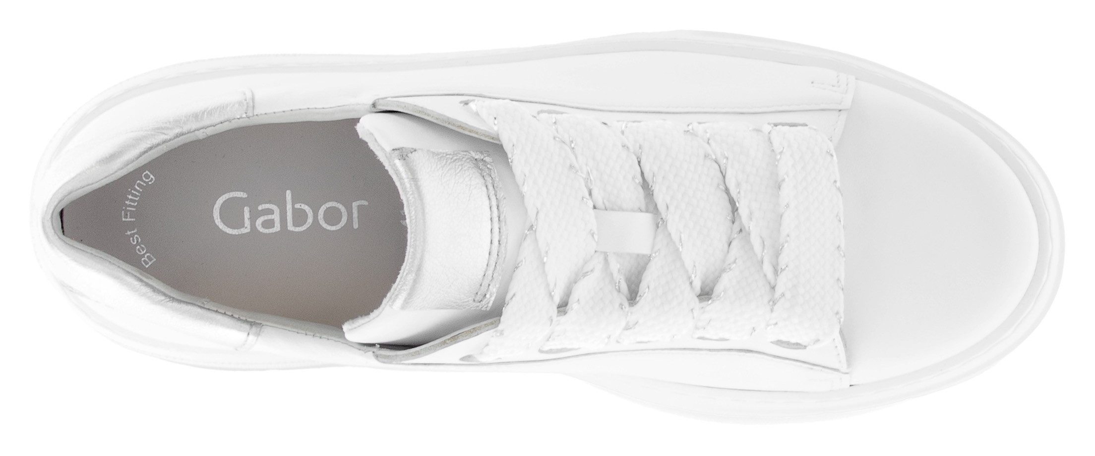 Gabor Plateausneakers , veterschoen, lage schoen, vrijetijdsschoen met best fitting-inrichting