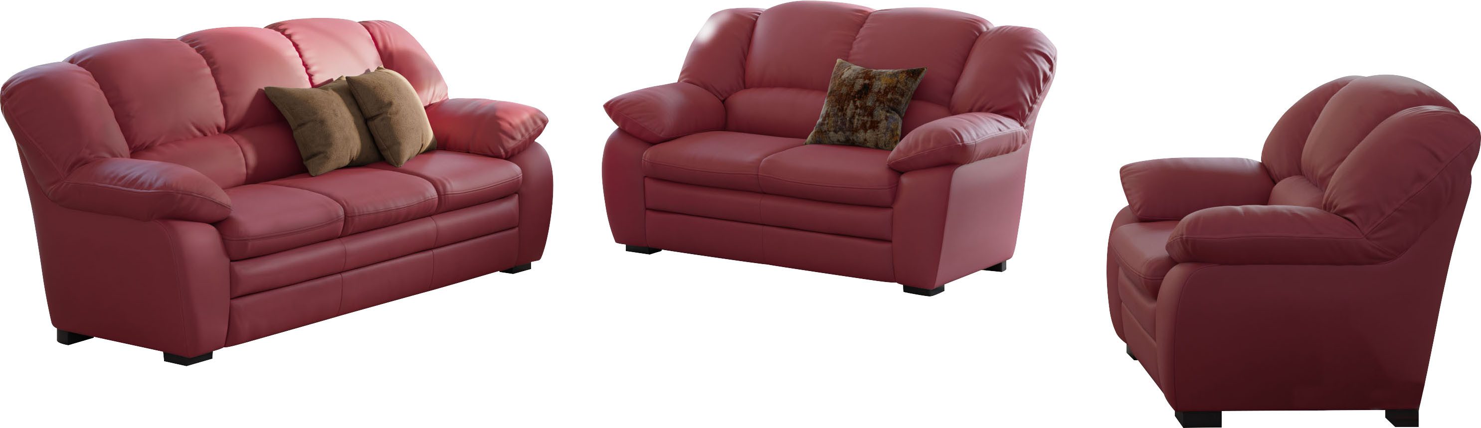 COTTA Zithoek Casino, bankset, 3-2-1 zitplaatsen, woonkamer set 3-delig, fauteuil, 2-zits, 2,5-zits, hoge rugleuning (set, 3-delig)