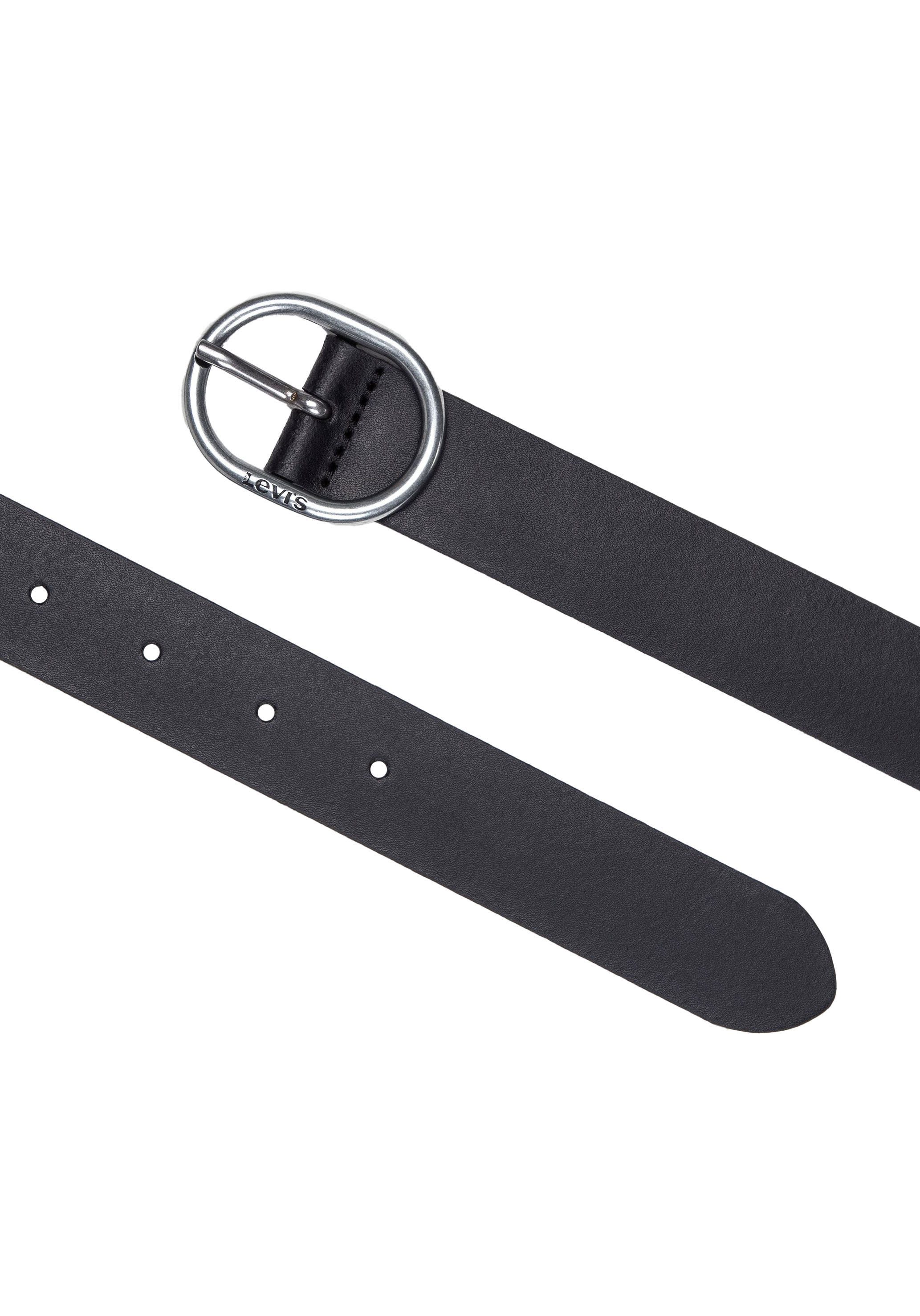Levi's® Leren riem HERMOSILLA met ovale sluiting en logo-opdruk