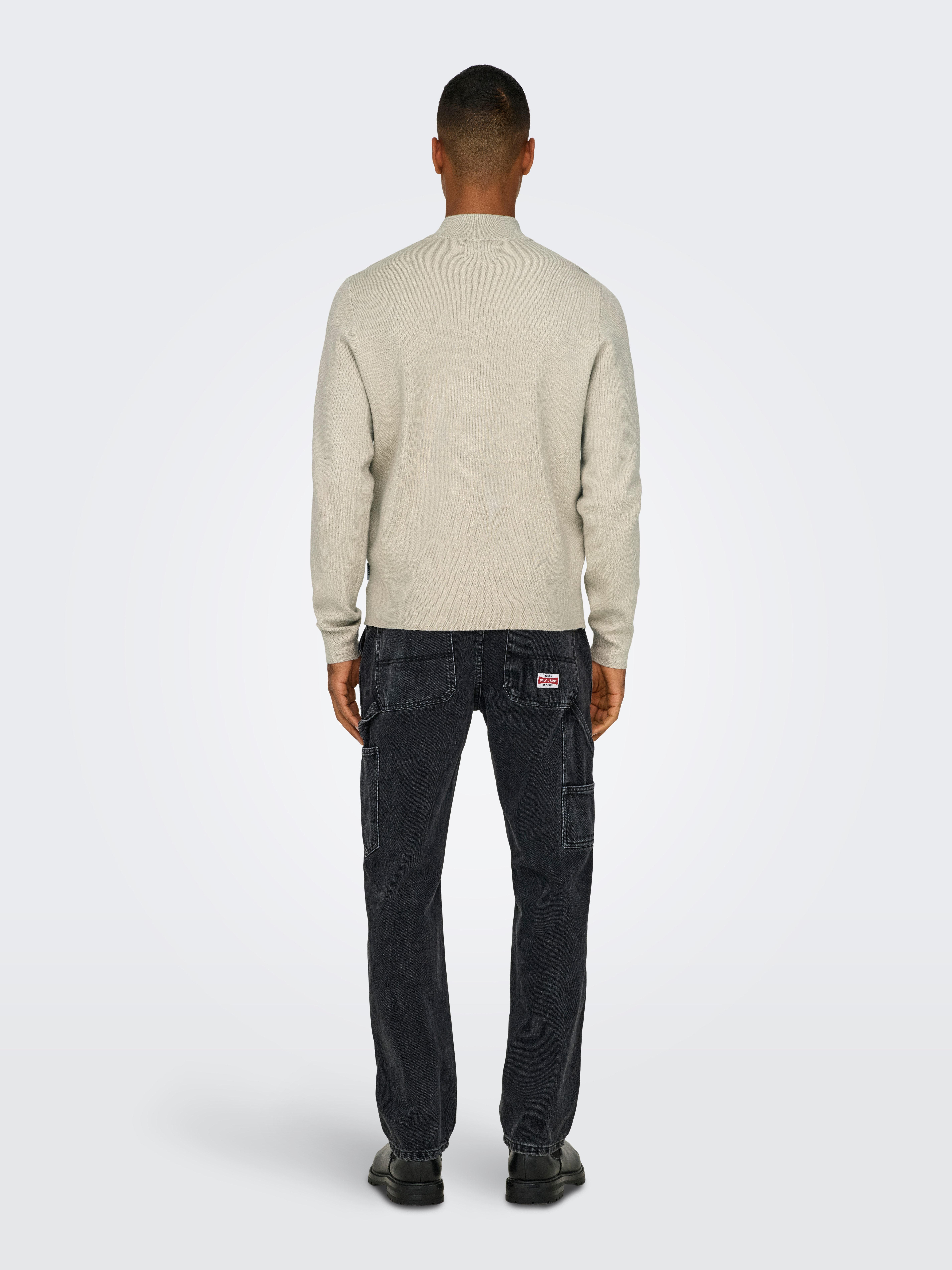ONLY & SONS Schipperstrui ONSCOOPER REG 12 HALF ZIP HIGH NECK KNIT