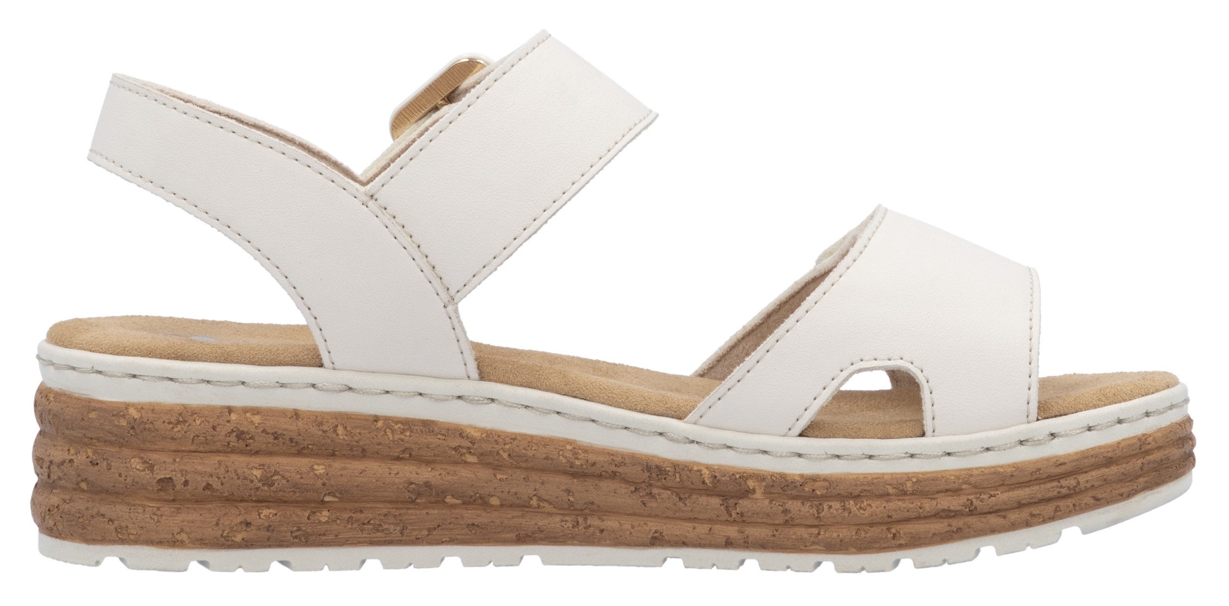 Rieker Plateausandalen Sandalette, zomerschoen, sleehaksandaal met praktische klittenbandsluitingen