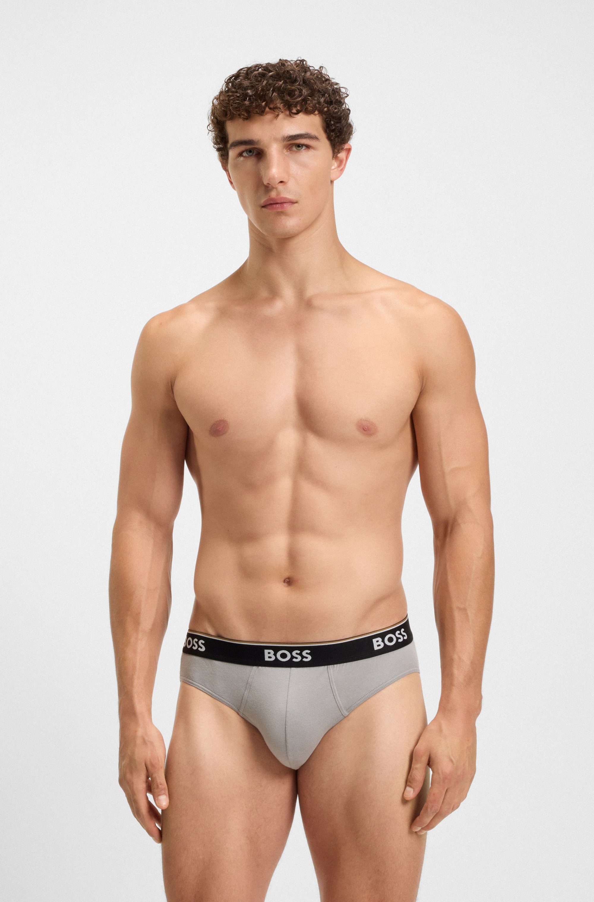 BOSS Slip Brief 3P Power met boss-opdruk (set, 3 stuks)