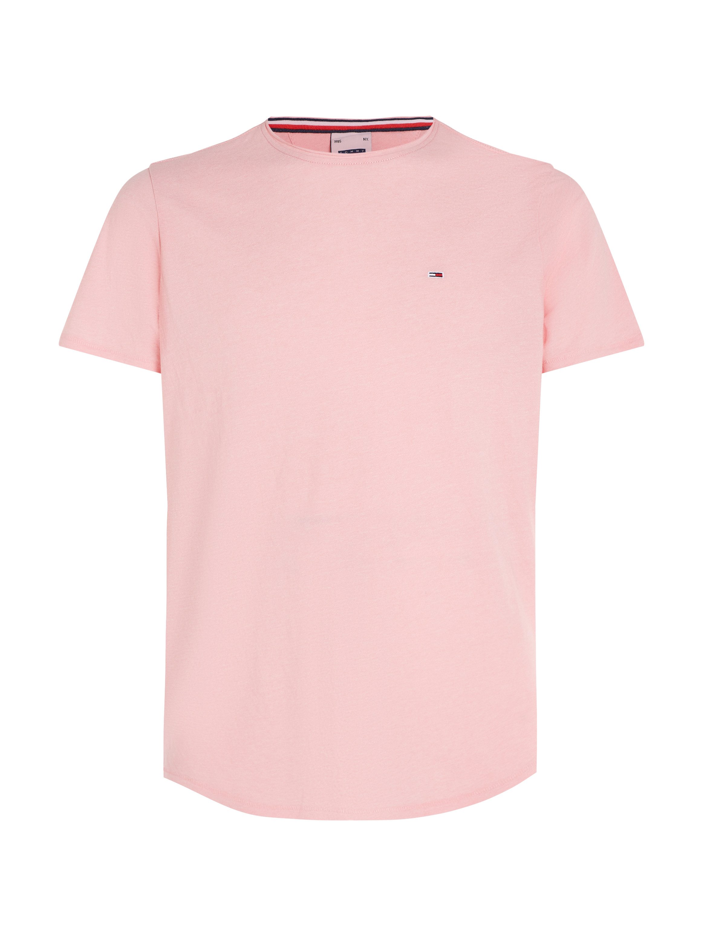TOMMY JEANS T-shirt TJM SLIM JASPE C NECK Classics slim fit met merklabel