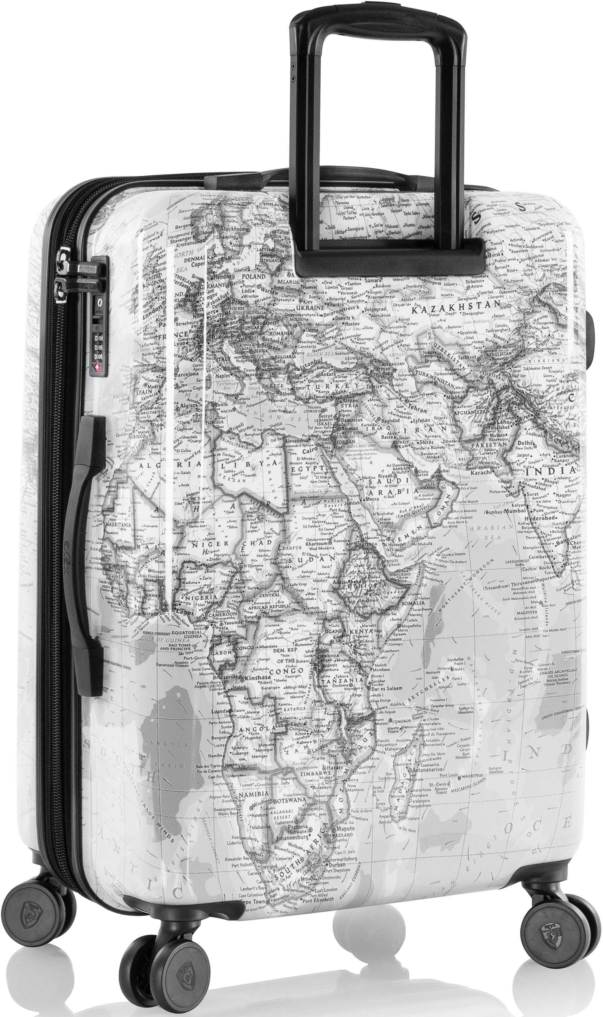 Heys Hardshell-trolley Journey 3G zwart wit 66 cm x Joachim Llambi reisbagage TSA-slot volumevergroting