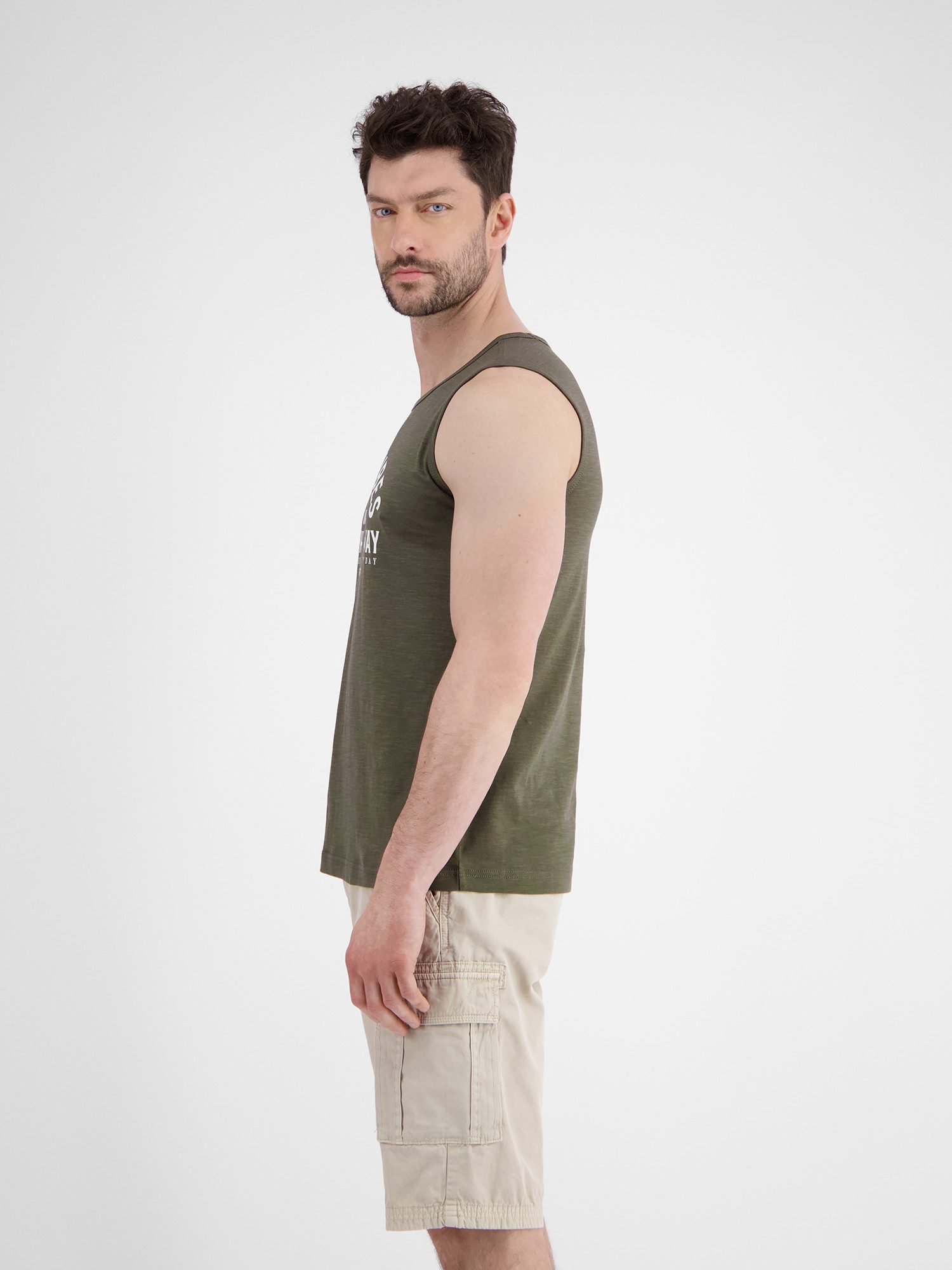 Lerros Muscle-shirt LERROS heren tanktop met borstprint