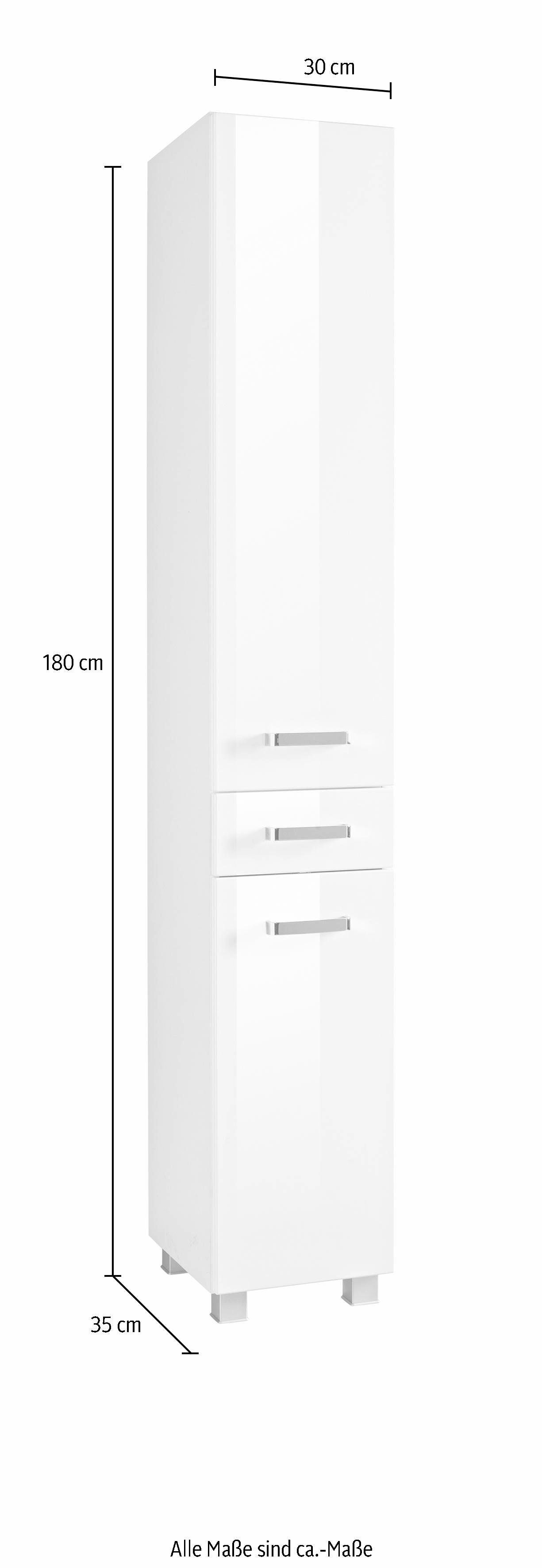welltime Hoge kast Ravenna Deuren met schokdempers