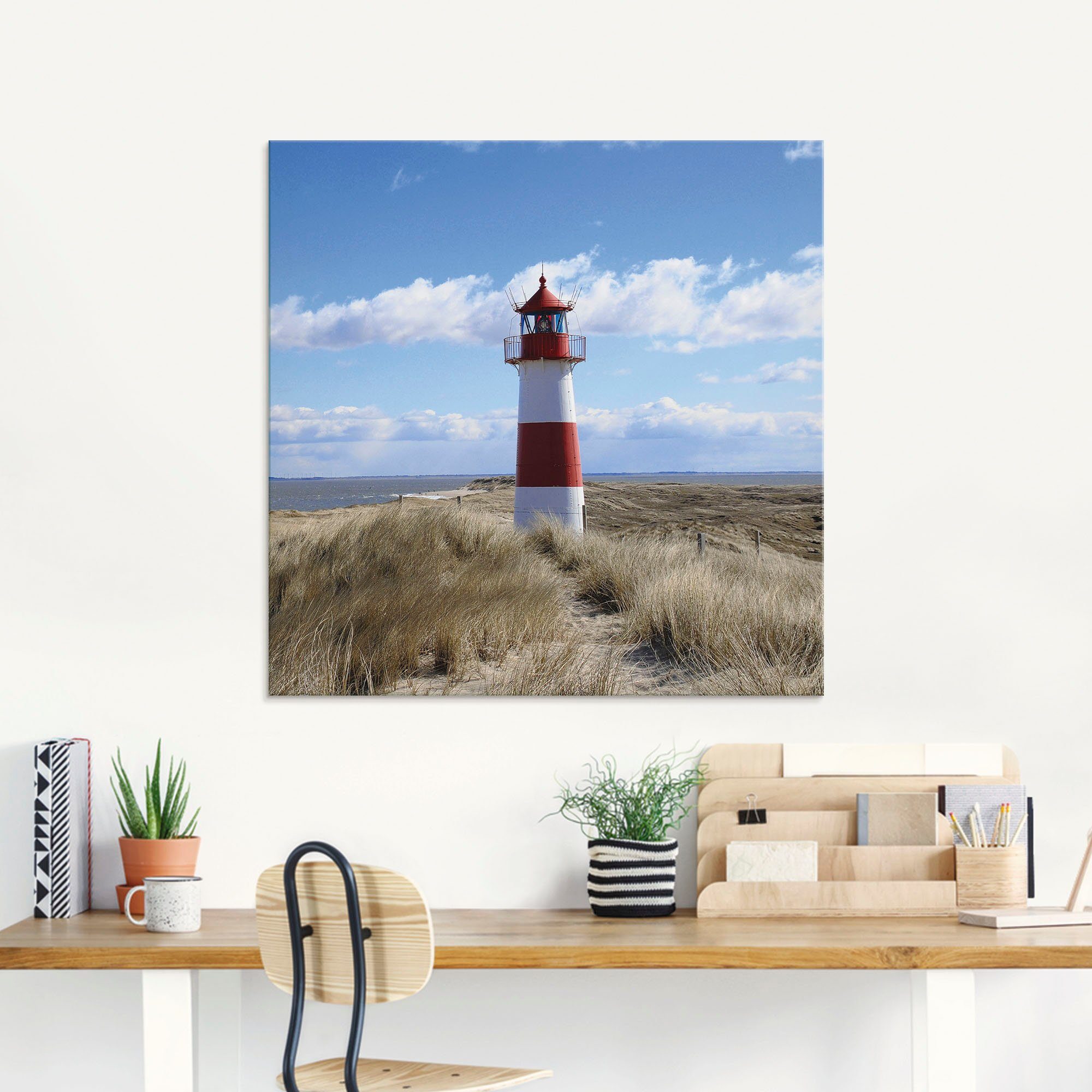 Artland Print op glas Vuurtoren Sylt