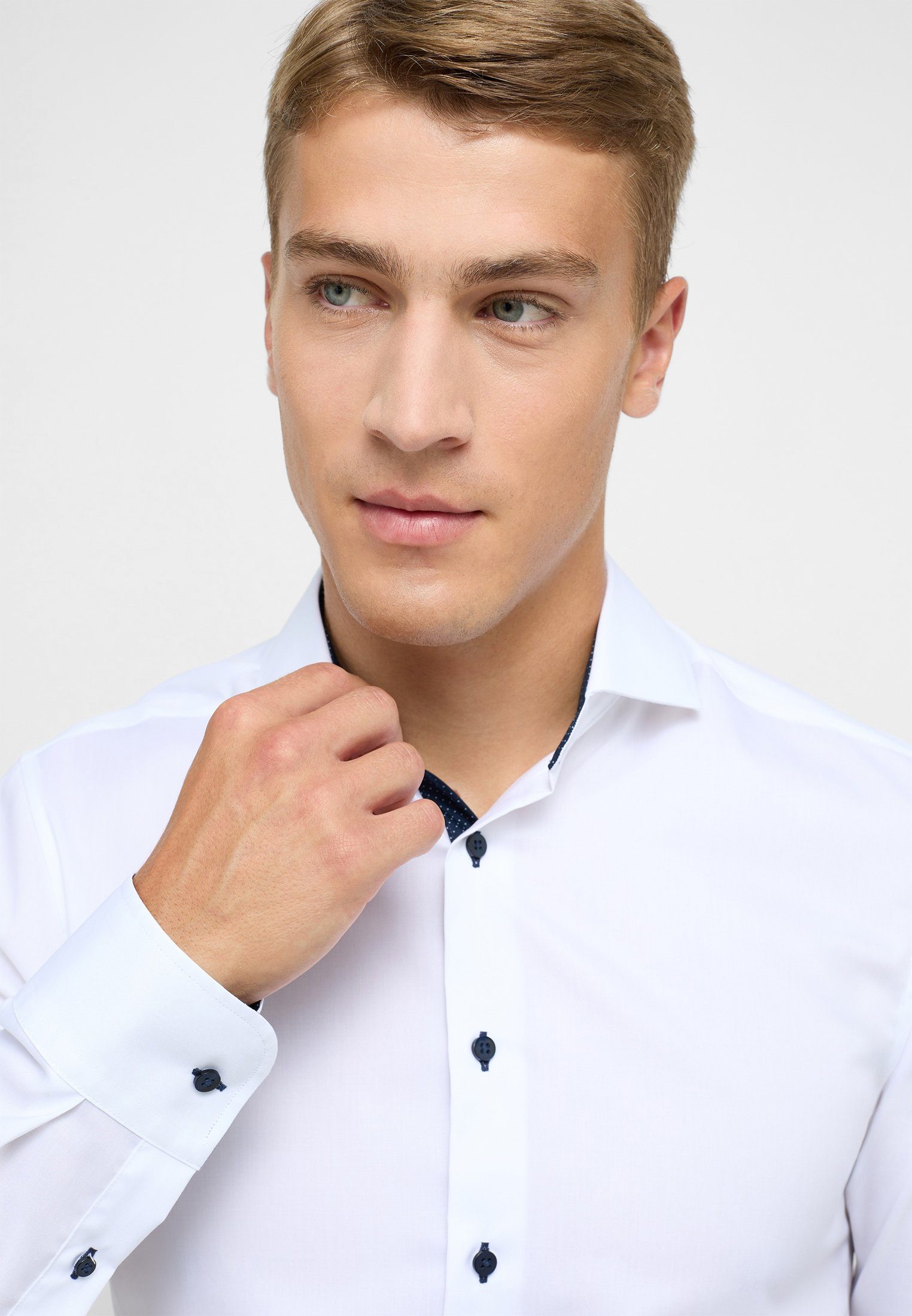 Eterna Overhemd met lange mouwen Slim fit NON IRON (strijkvrij)