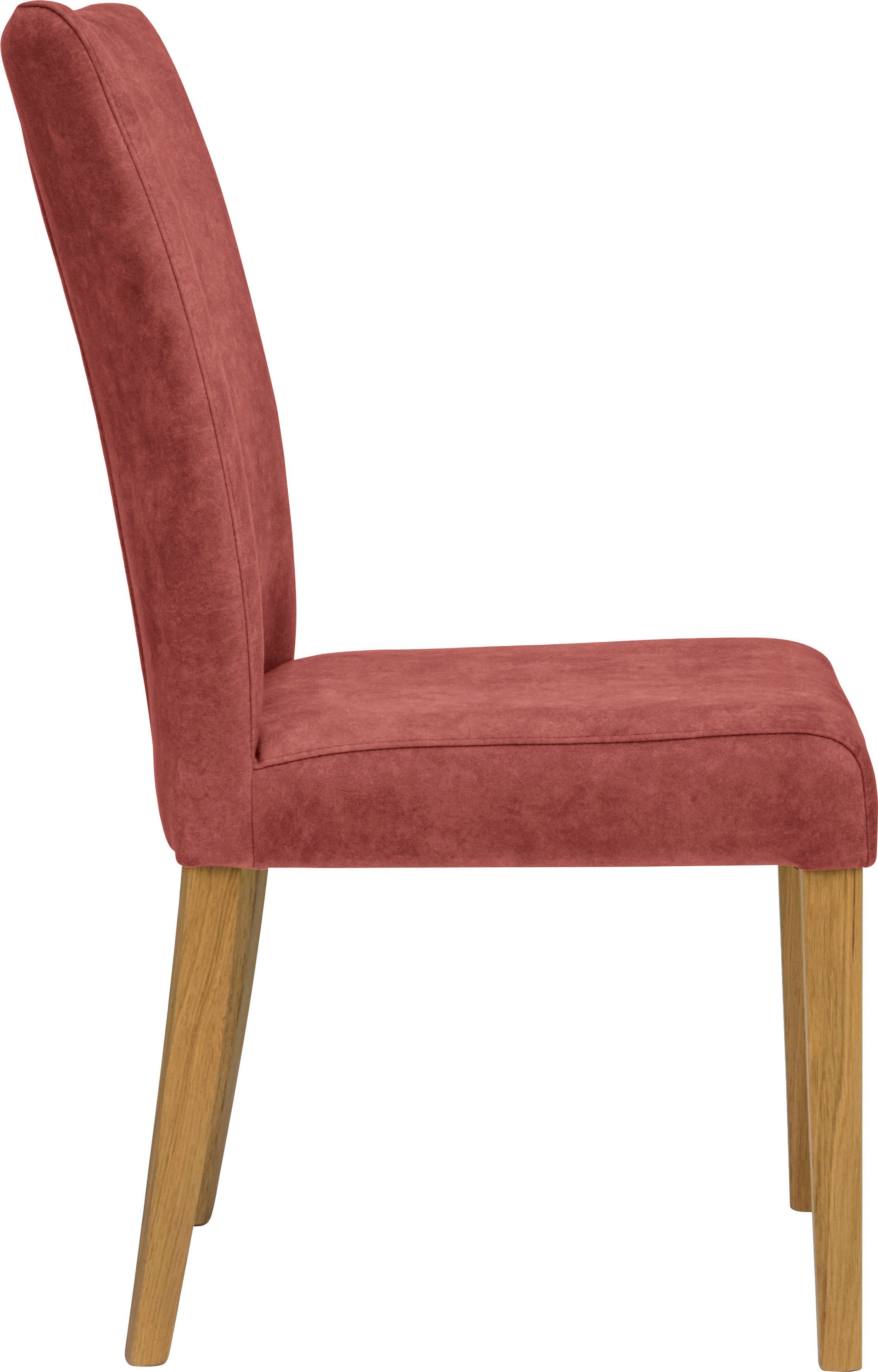 Home affaire Eetkamerstoel Aspen gestoffeerde stoel Massief houten frame, in veel bekledingskwaliteiten landhuis (set, 2 stuks)