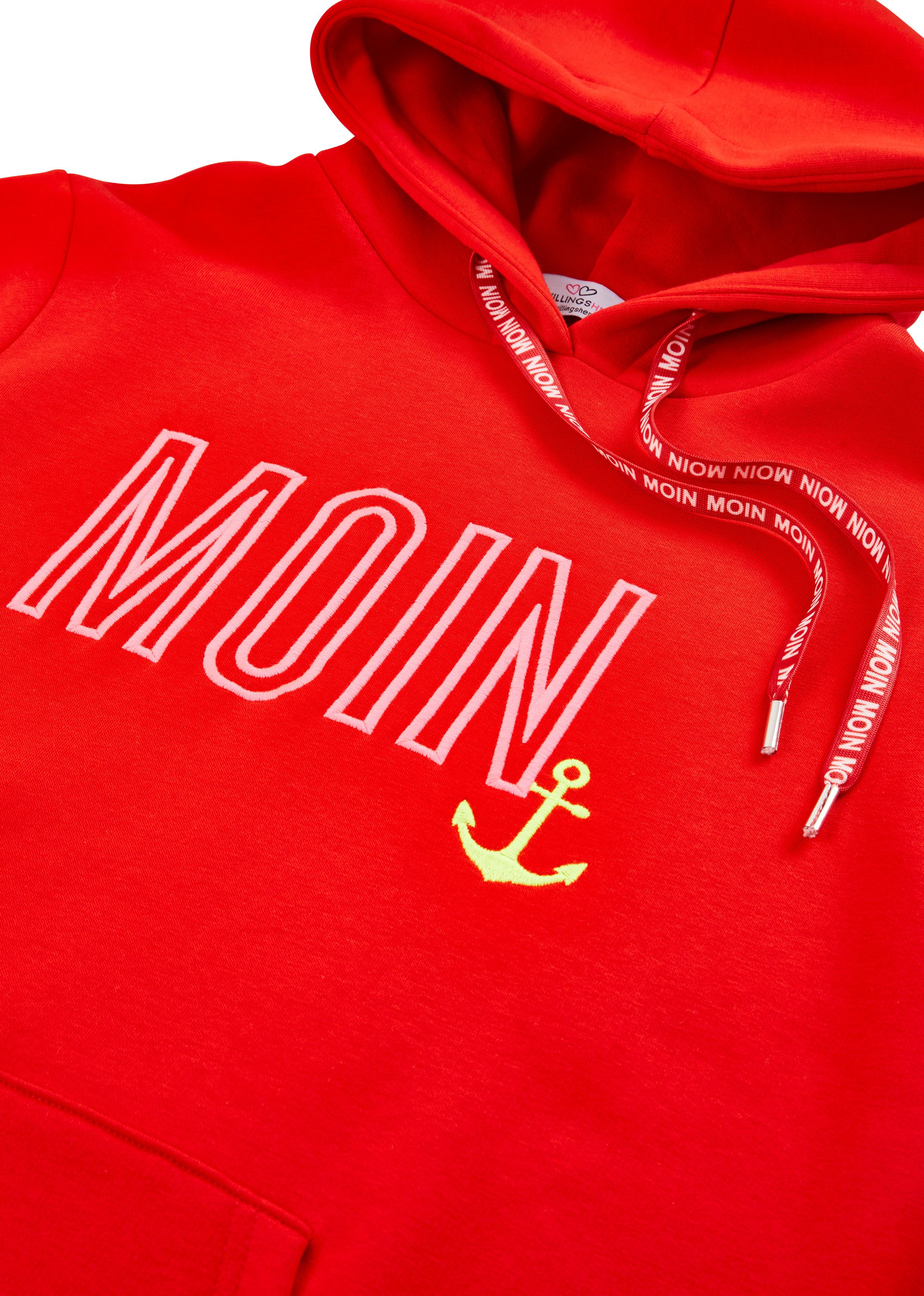 Zwillingsherz Hoodie Limited Edition met capuchon, geborduurd "moin" en ankerontwerp, exclusief bij otto