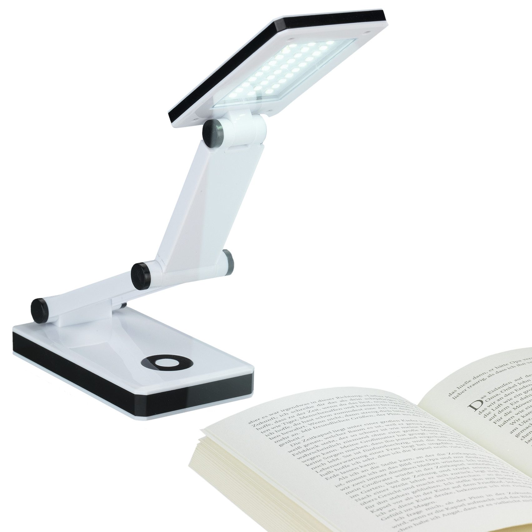 WENKO Led-bureaulamp Opvouwbaar LED lamp, werklicht, USB-poort of batterijvoeding (1 stuk)