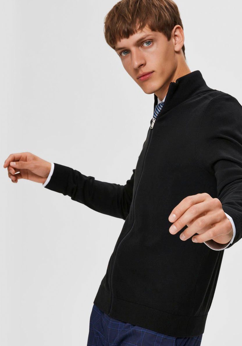 SELECTED HOMME Vest SLHBERG FULL ZIP CARDIGAN NOOS