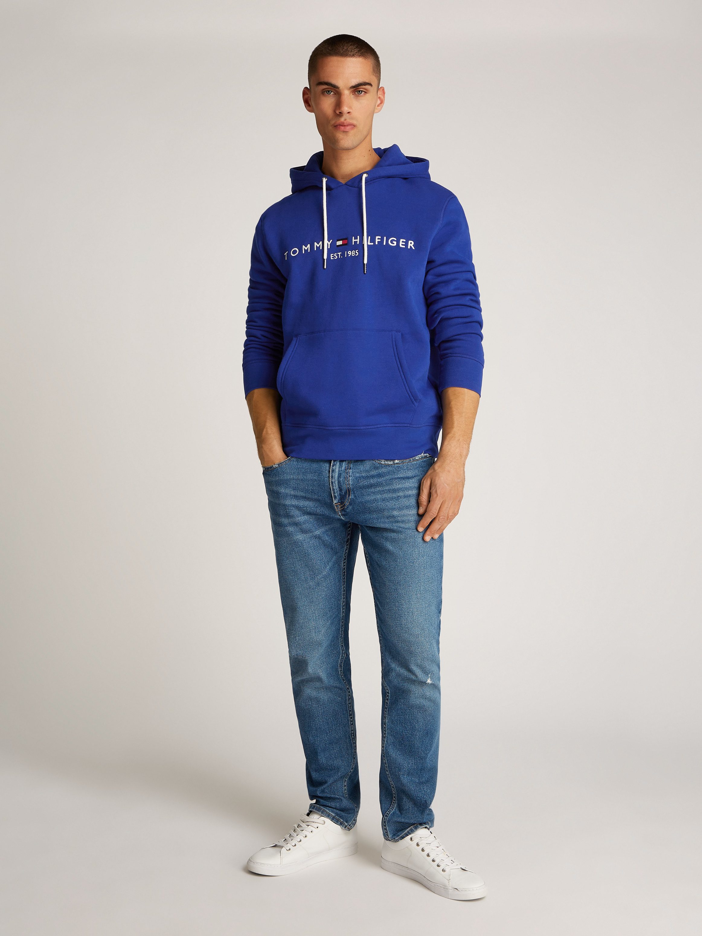 Tommy Hilfiger Hoodie TOMMY LOGO HOODY met capuchon en kangoeroezak