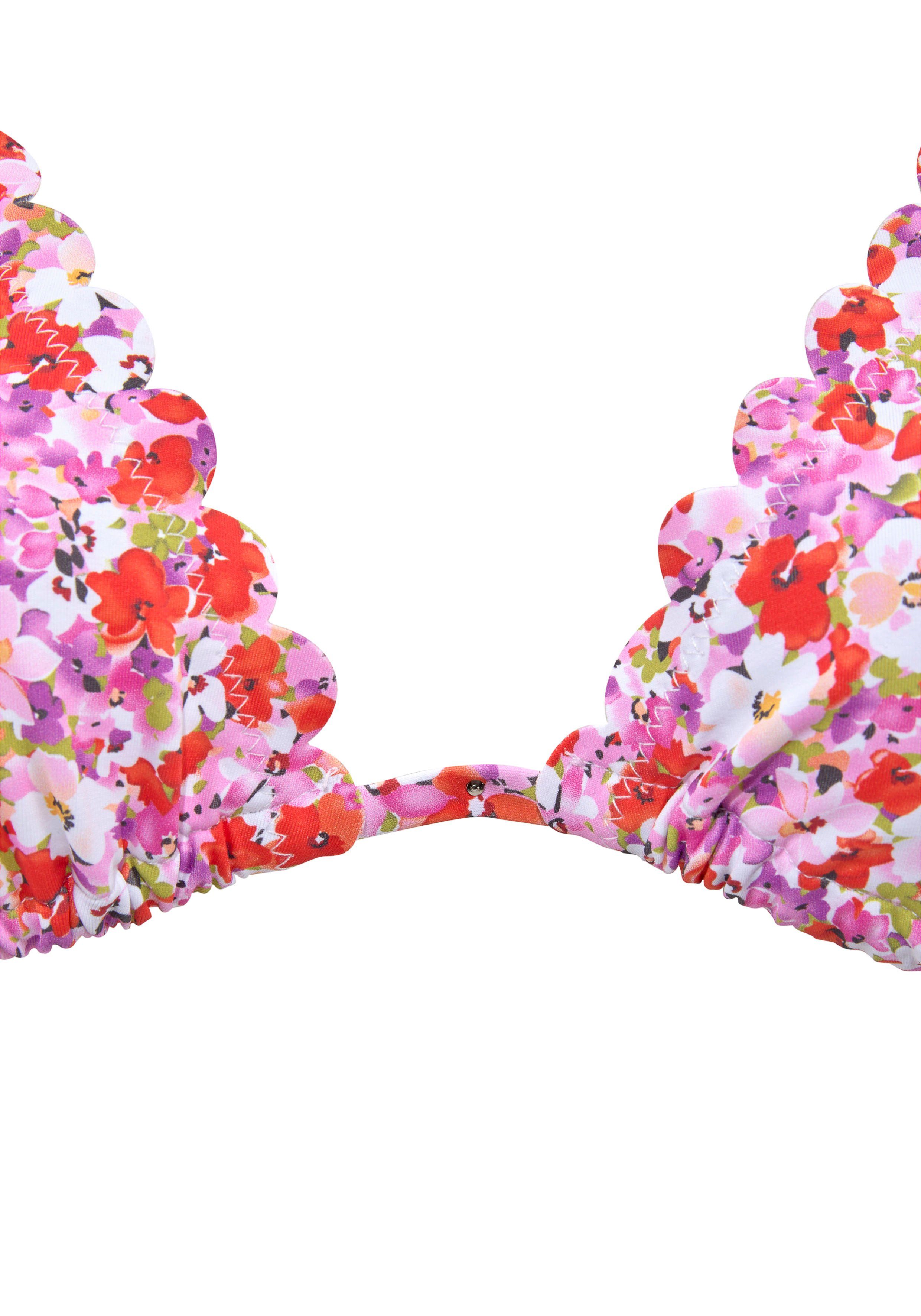 Lascana Triangel-bikinitop Jasmijn in bloemenprint