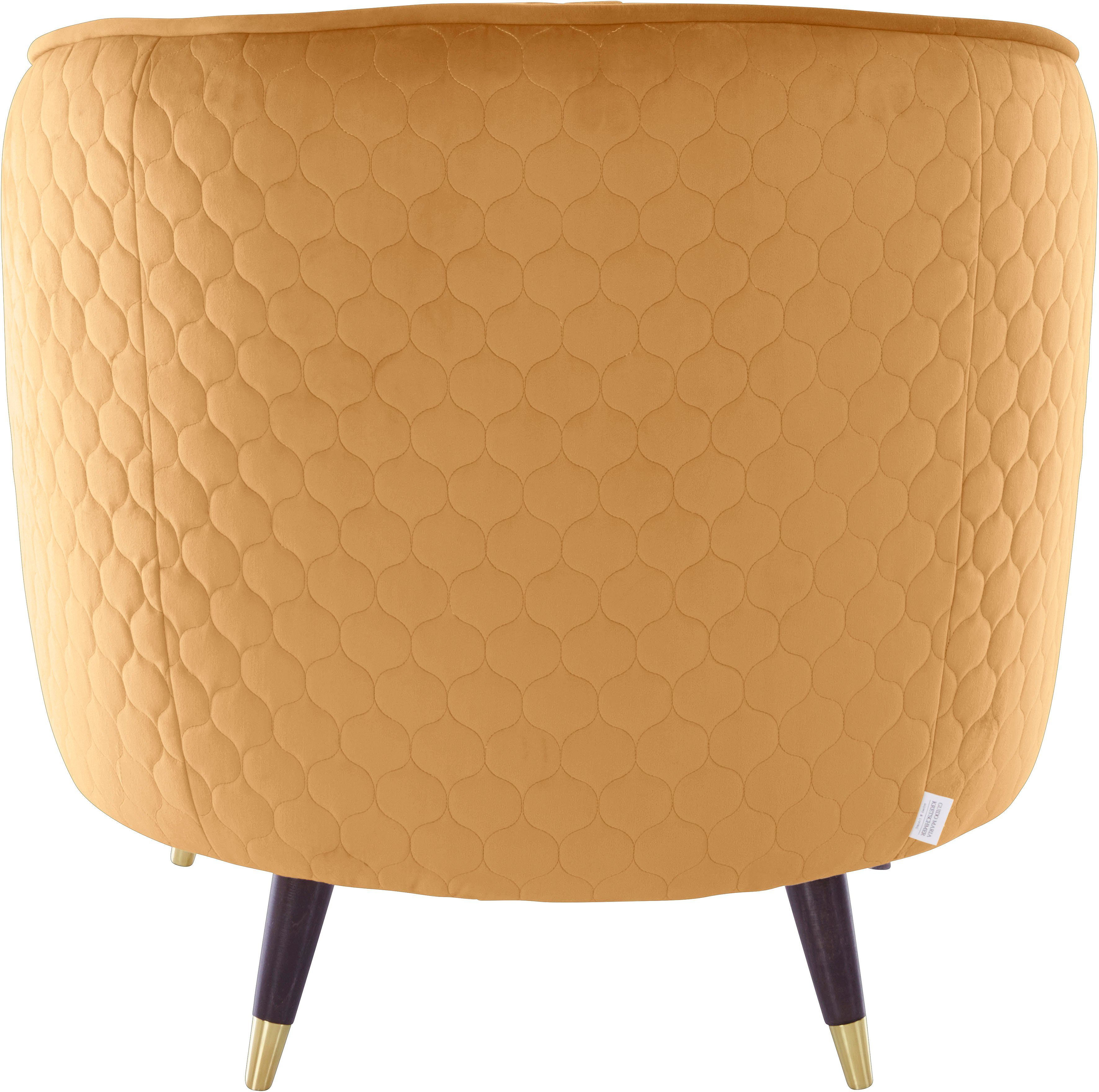 Guido Maria Kretschmer Home&Living Fauteuil Oradea cocktailstoel met elegante stiksels op achterzijde van de rugleuning