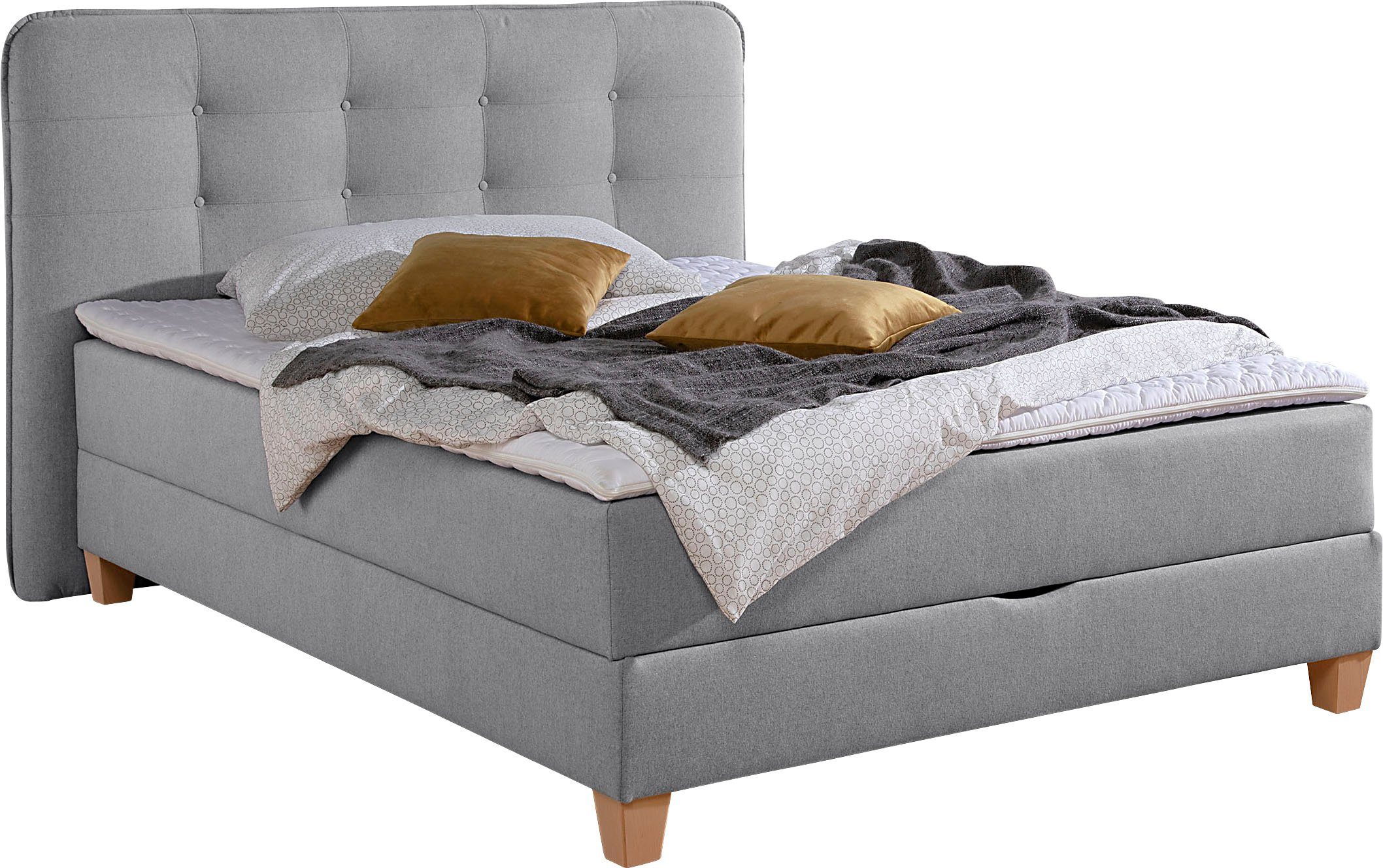 Home affaire Boxspring inclusief topmatras van koudschuim en bedkist
