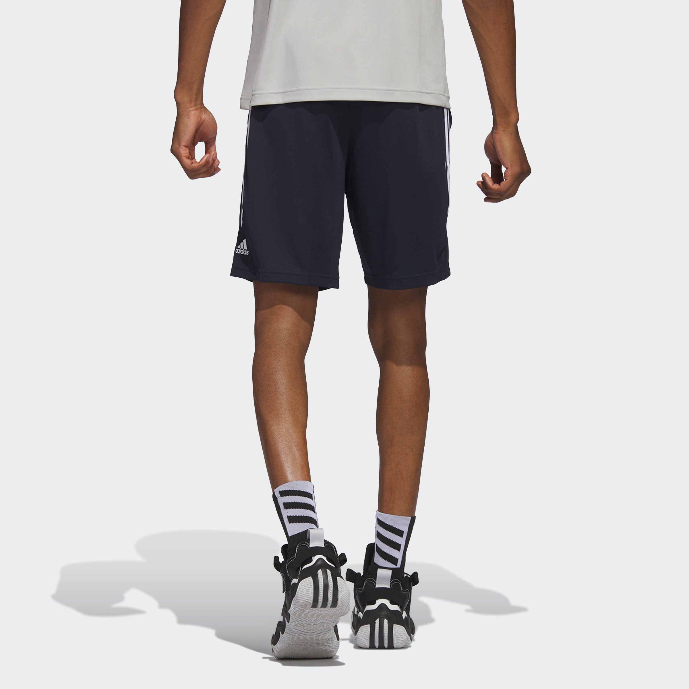 adidas Performance Trainingsshort 3-STRIPES SHORT Basketbal shorts, losse pasvorm, lage kruis, knielang (1-delig)