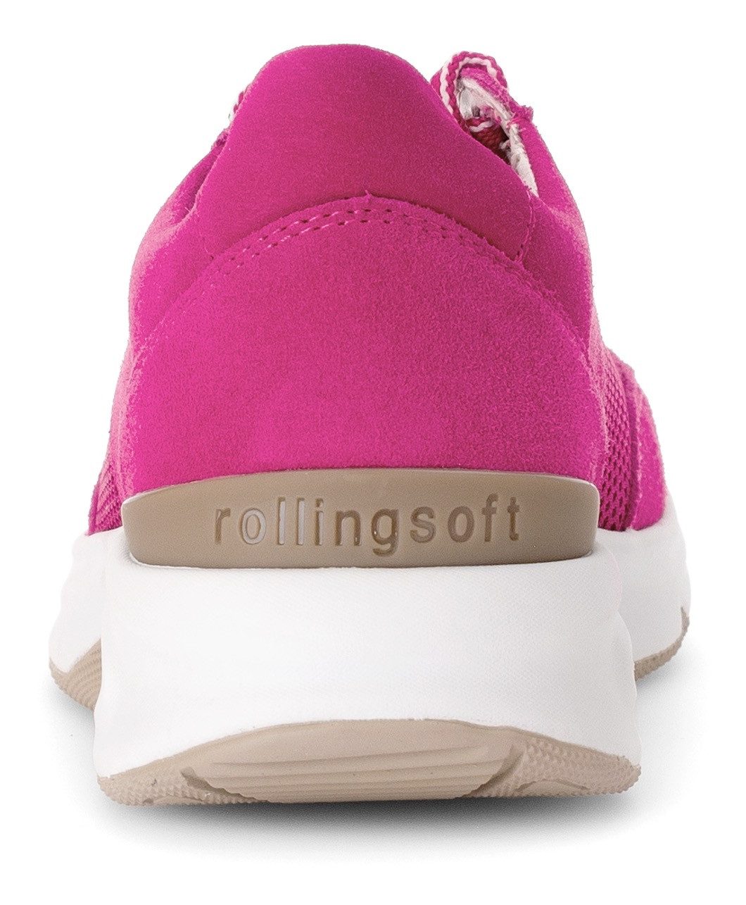 Gabor Rollingsoft Sneakers met sleehak vrijetijdsschoen, lage schoen, veterschoen, logo op de hiel