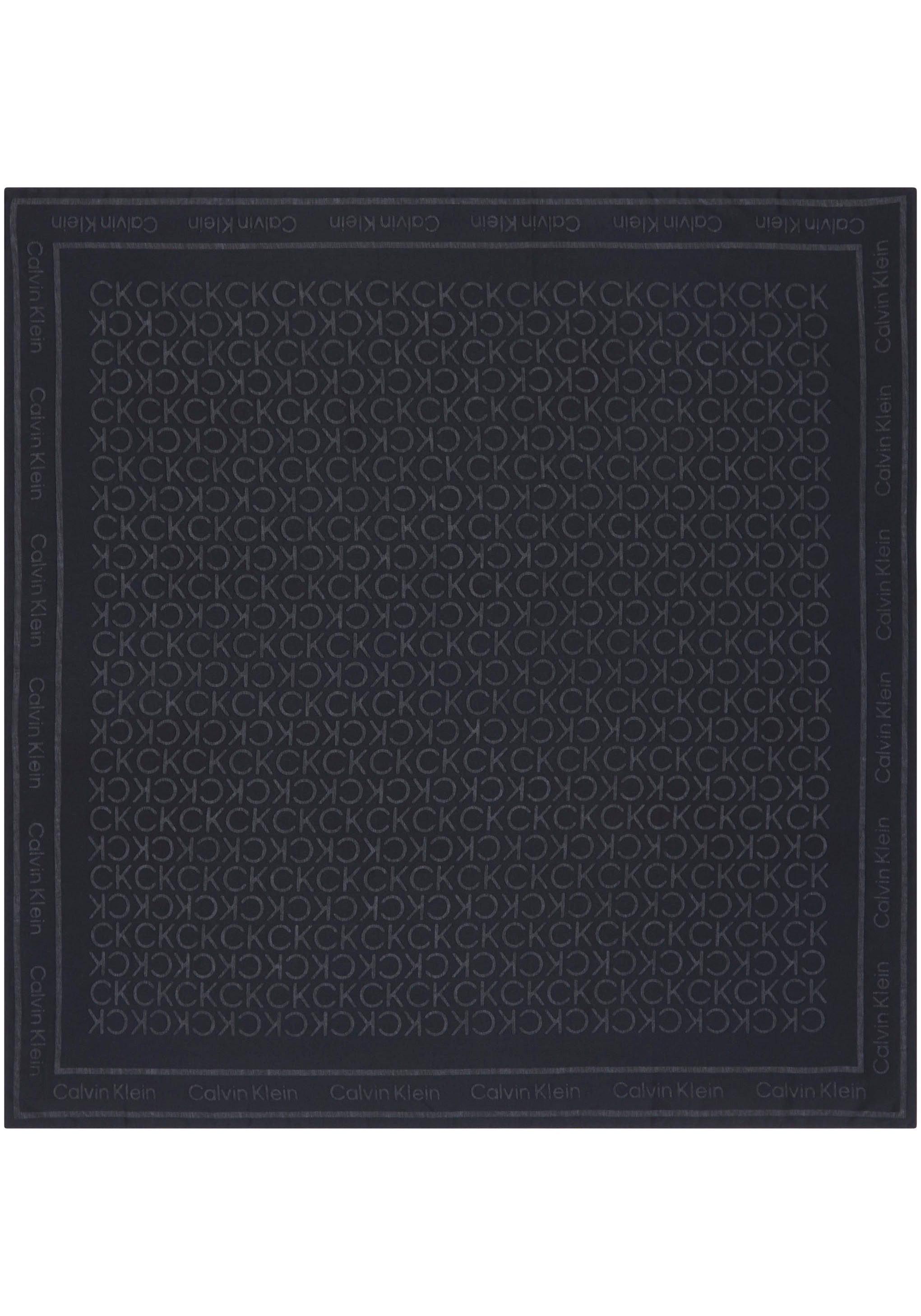 Calvin Klein Sjaal BURNOUT MONOGRAM SCARF CK-patroon vierkante vorm