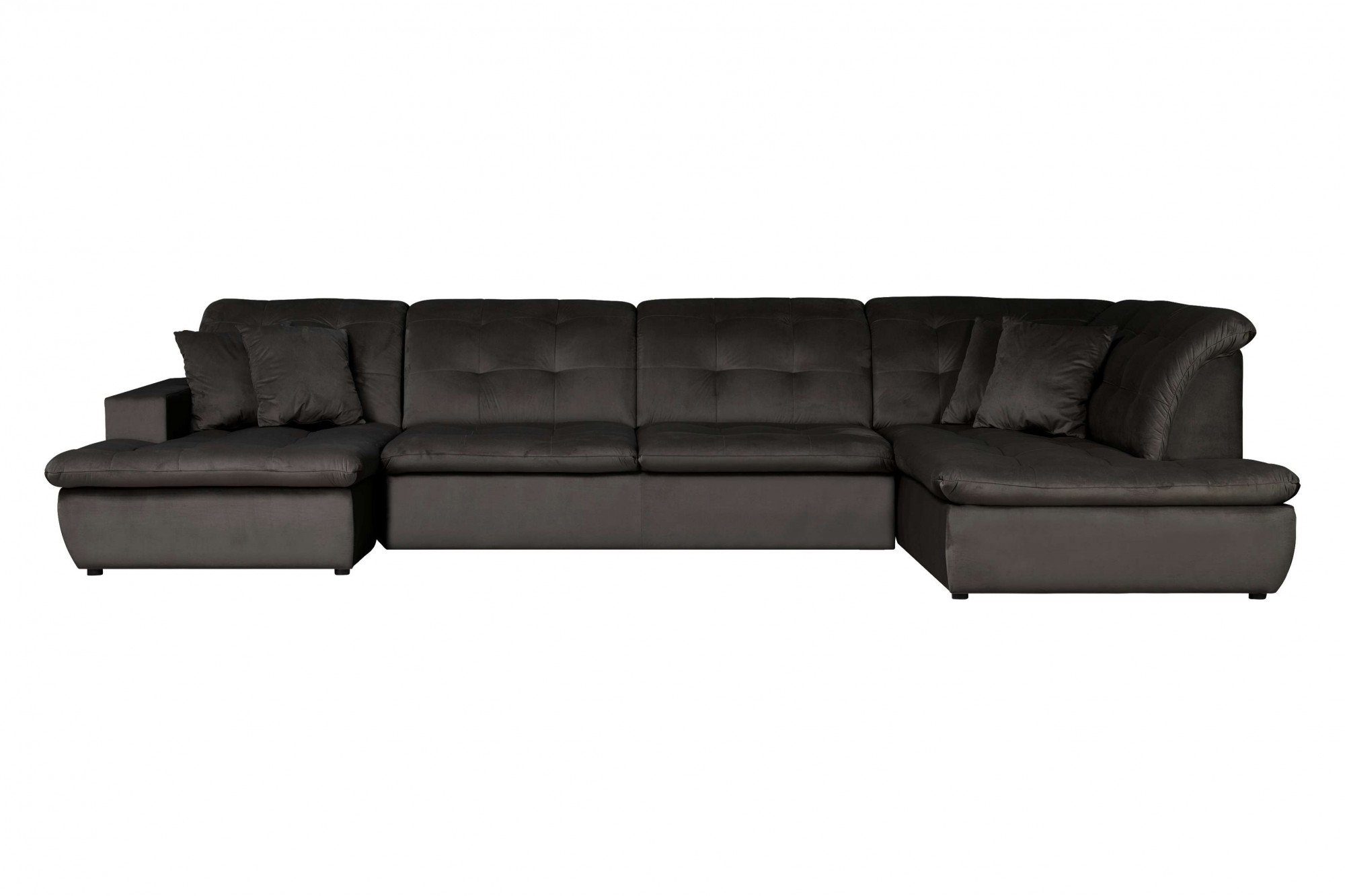 INOSIGN Zithoek BRISBANE nieuw U-model met verfijnd gestikt patroon, matte look, incl. sierkussens