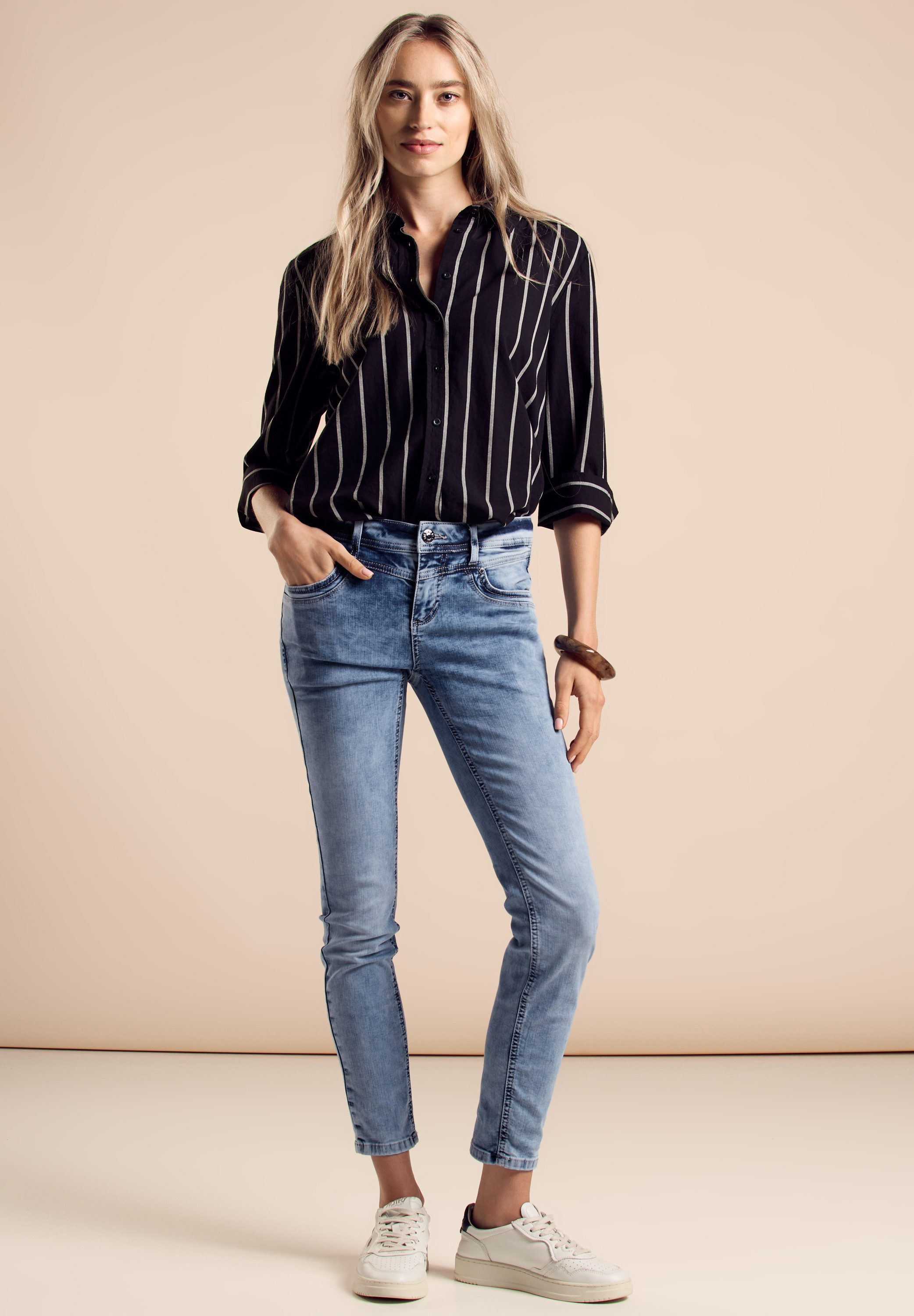 STREET ONE Skinny fit jeans Style York in five-pocketsstijl
