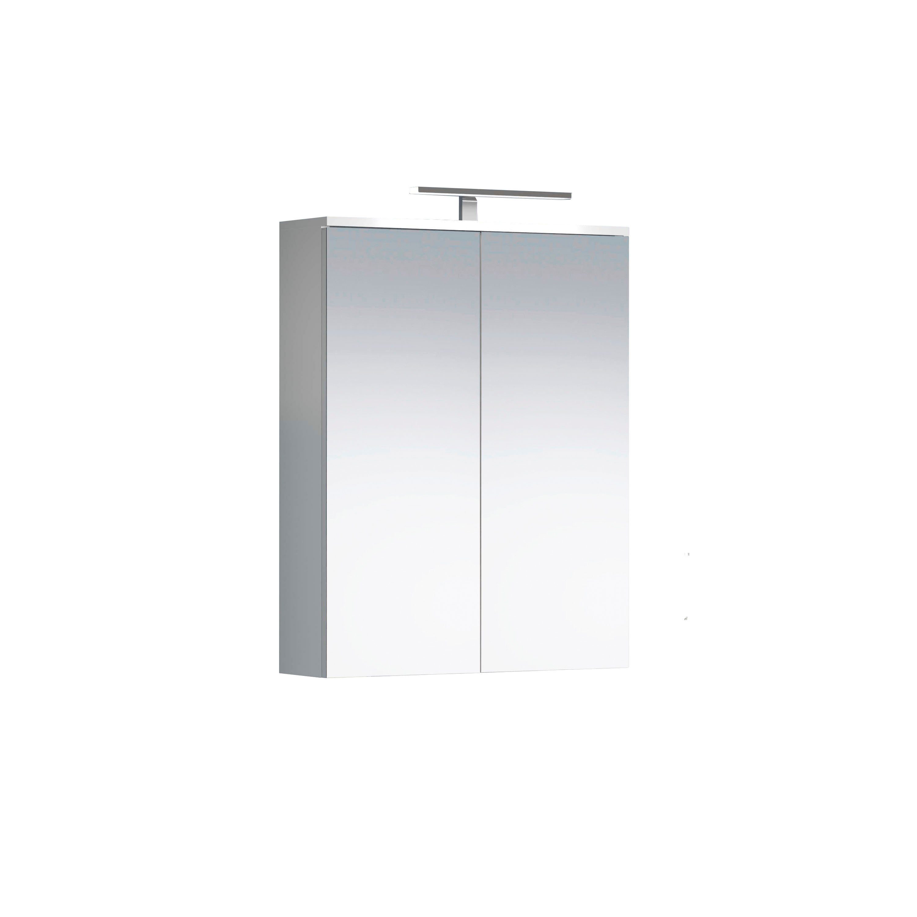 welltime Spiegelkast Praag Badspiegel in wit hoogglans - afmetingen (B/D/H) 60/18/78 cm (1 stuk)