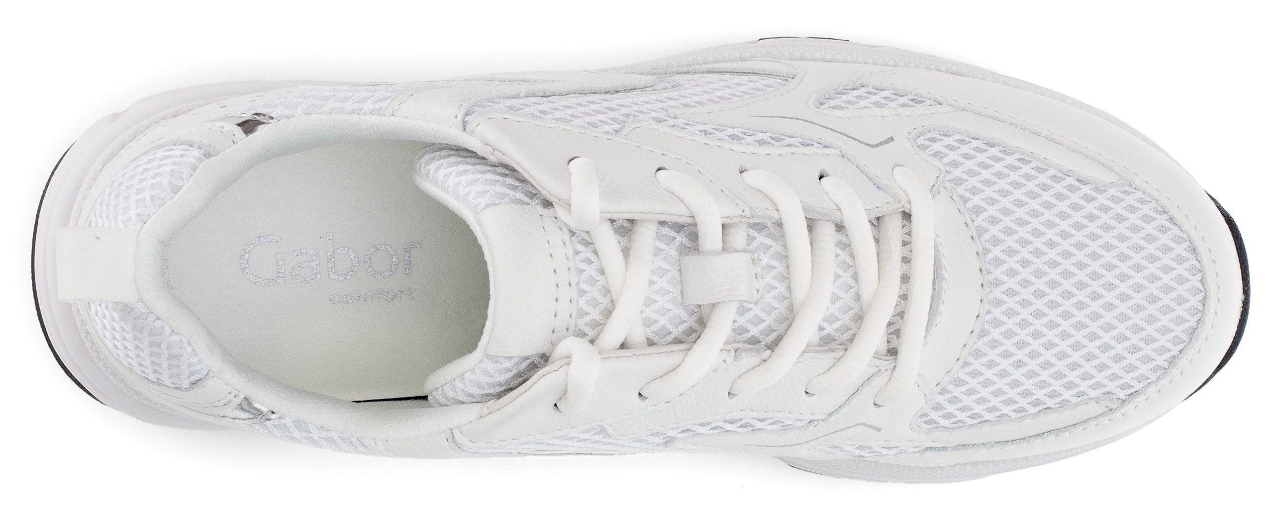 Gabor Sneakers met sleehak Florence , vrijetijdsschoen, lage schoen, veterschoen in comfortwijdte g (= breed)