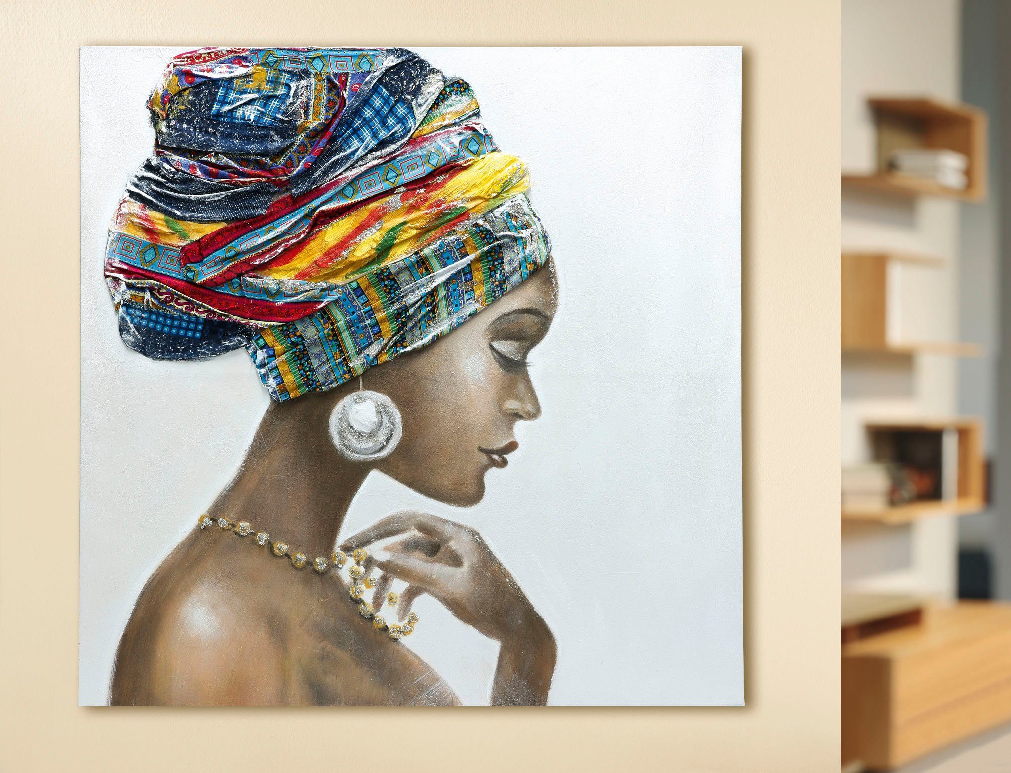 GILDE Artprint op linnen Schilderij Afrik. Schoonheid (1 stuk)