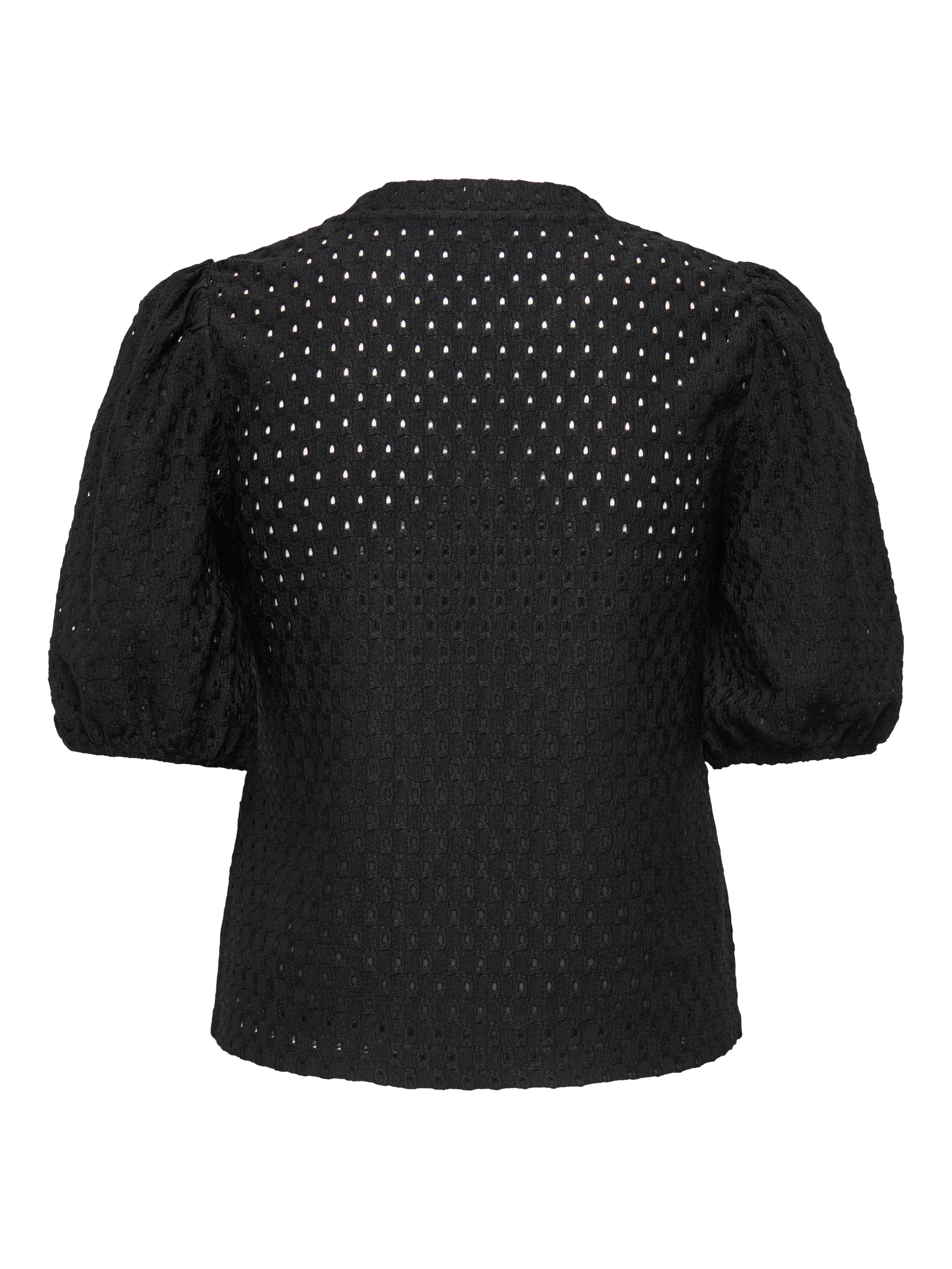 Only Shirt met korte mouwen ONLELISA S/S O-NECK TOP BOX JRS