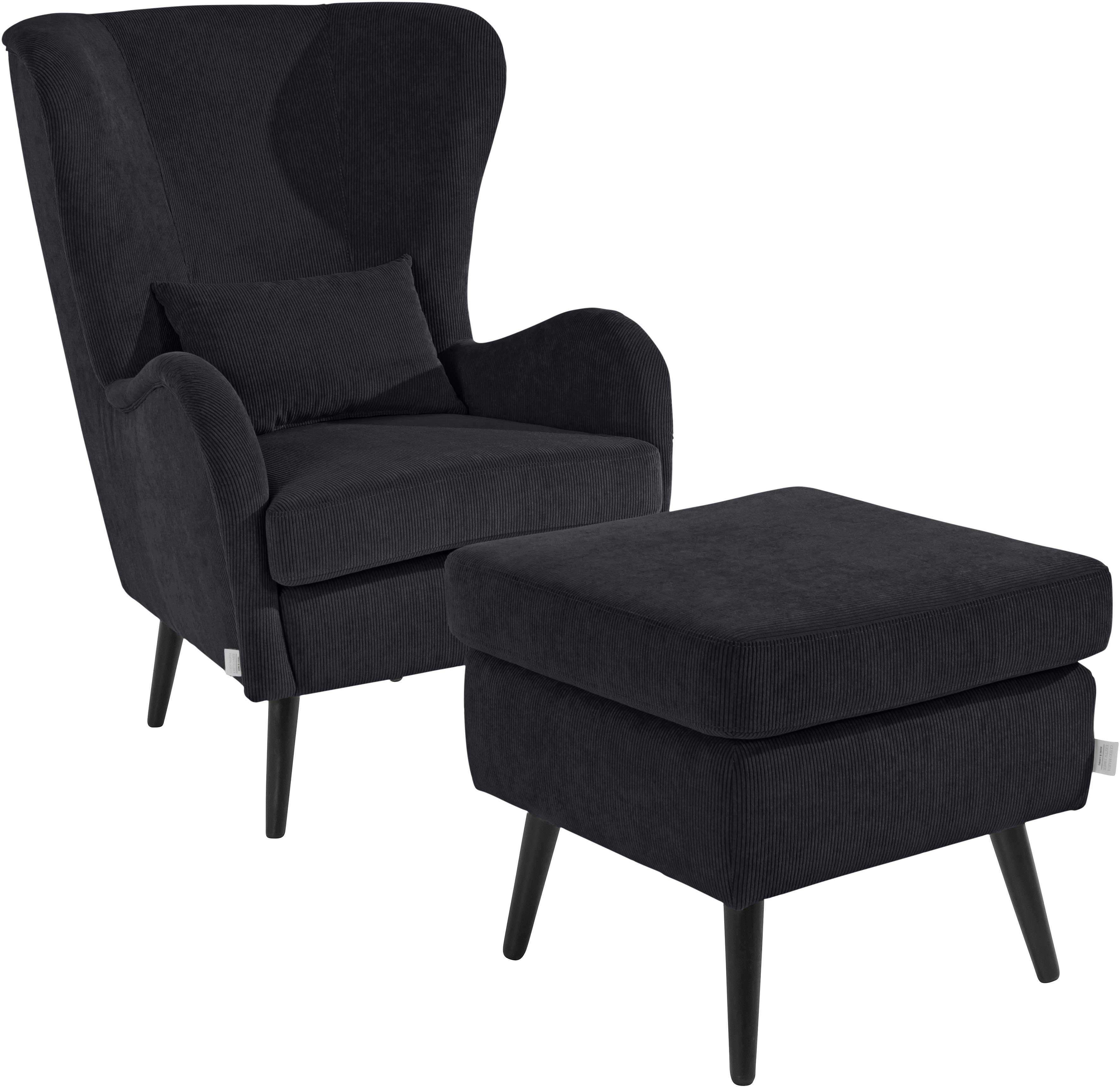 Guido Maria Kretschmer Home&Living Fauteuil Sallito, oorfauteuil, TV-stoel voor woonkamer, ook in velours cord