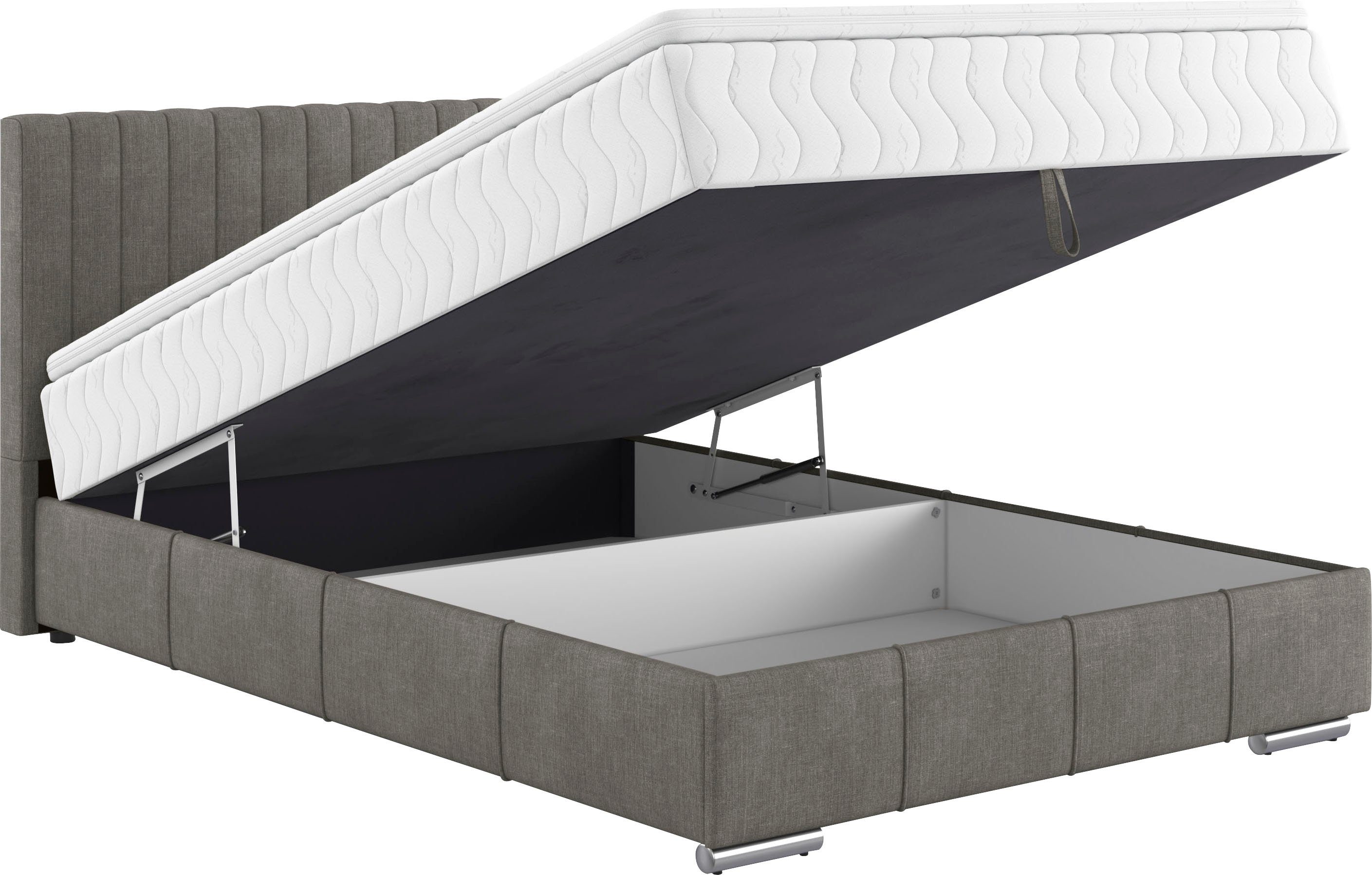 INOSIGN Boxspring Thor met bedbodem, incl. matras, topverkoper Topmatras en sierkussen, in verschillende hardheden beschikbaar