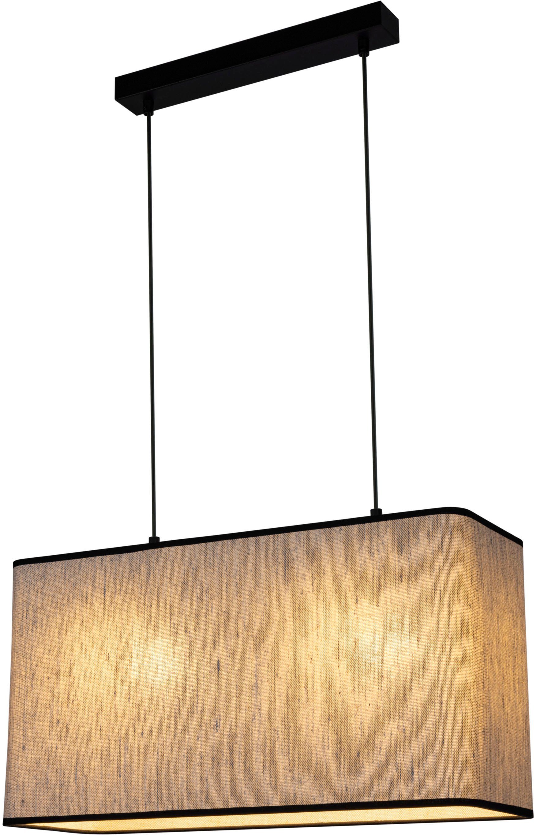 andas Hanglamp Virrat, in Scandinavische stijl Hanglamp met linnen kap, in tijdloos ontwerp, gemaakt in Europa (2 stuks)