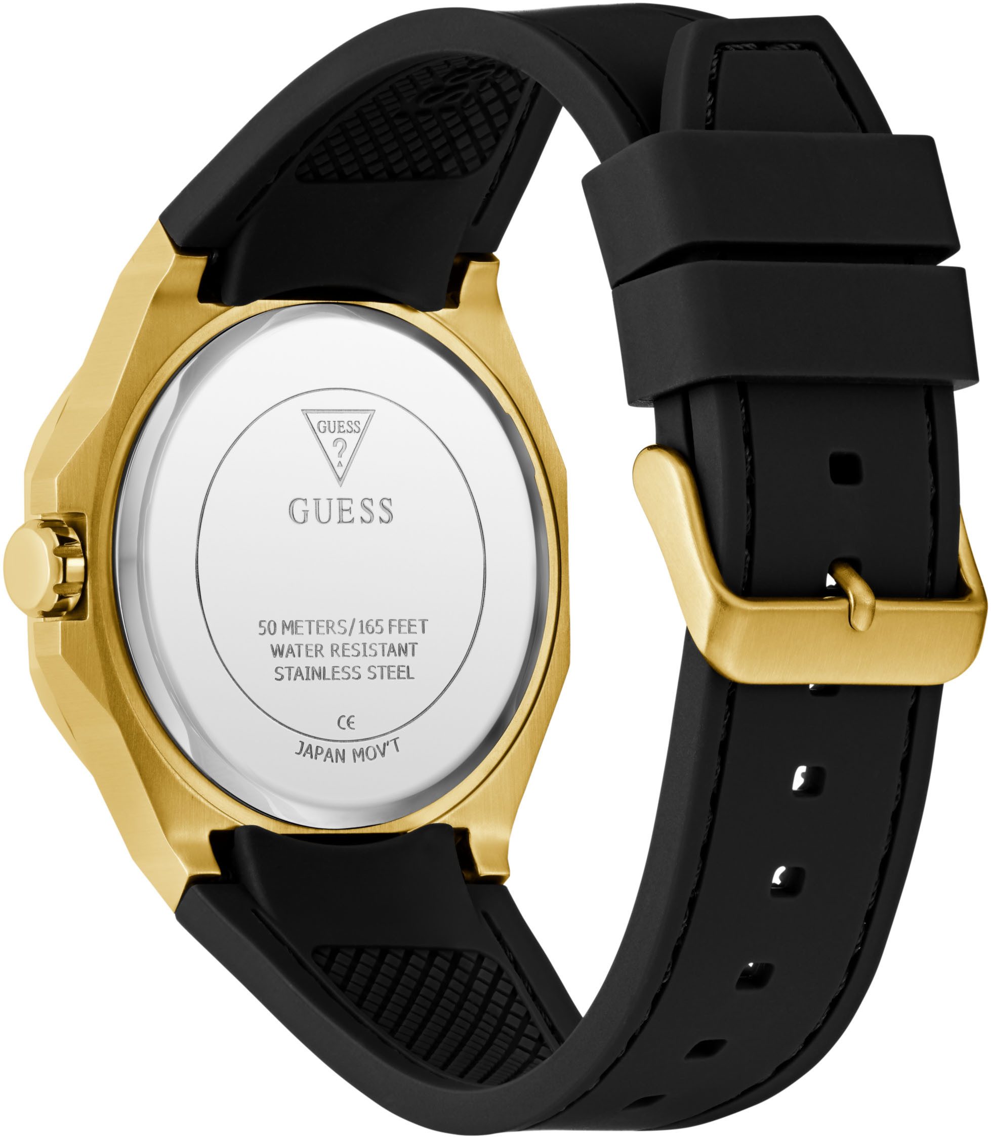 Guess Kwartshorloge EMPEROR Polshorloge, herenhorloge, siliconen band, cadeau-idee, analoog
