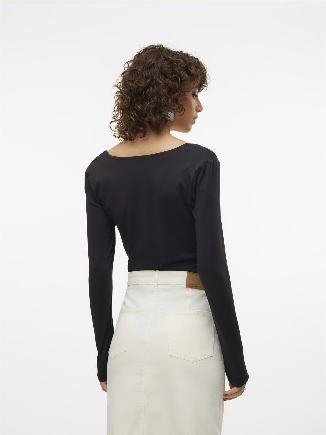 Vero Moda Shirt VMMILLION LS SQUARE TOP 2-WAY JRS