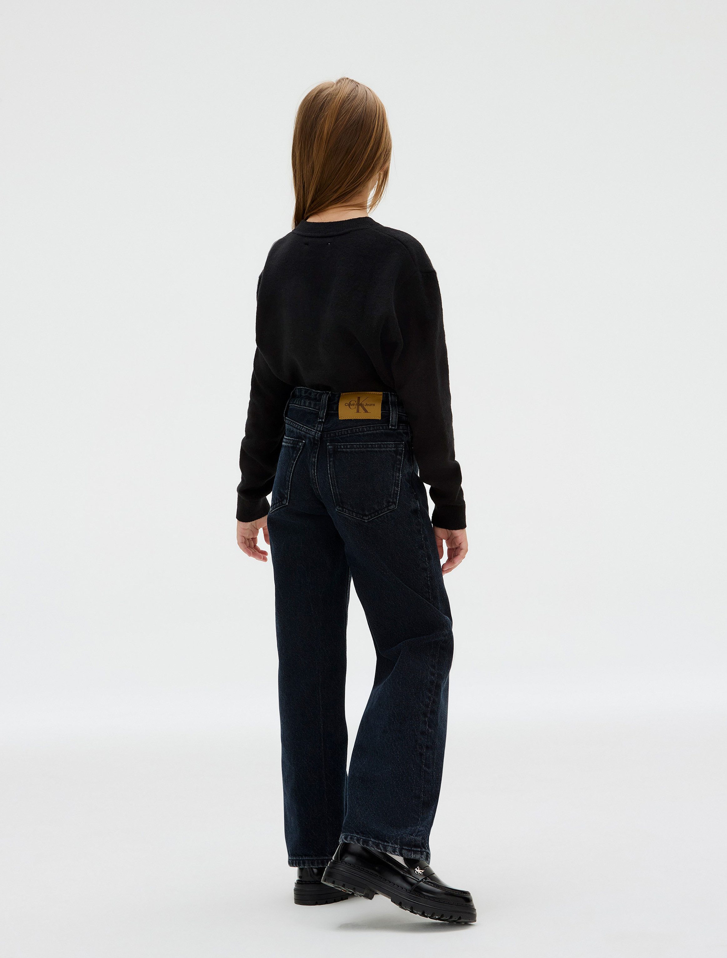 Calvin Klein 5-pocket jeans BARREL SALT&PEPPER GREY voor kinderen tot 16 jaar