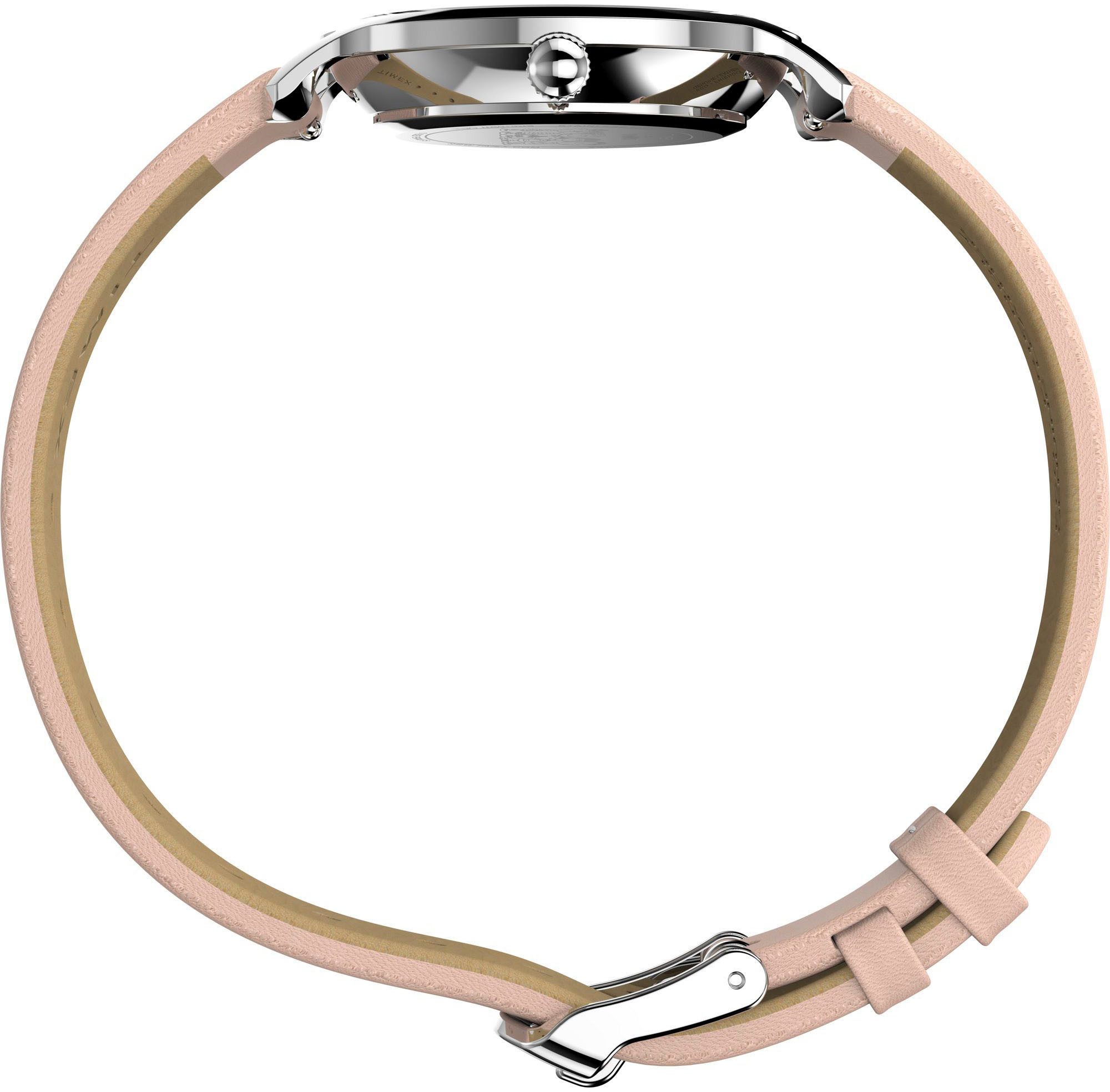 Timex Kwartshorloge PEANUTS TRANSCEND Armbandhorloge, dameshorloge, leren armband, fluorescerende wijzers