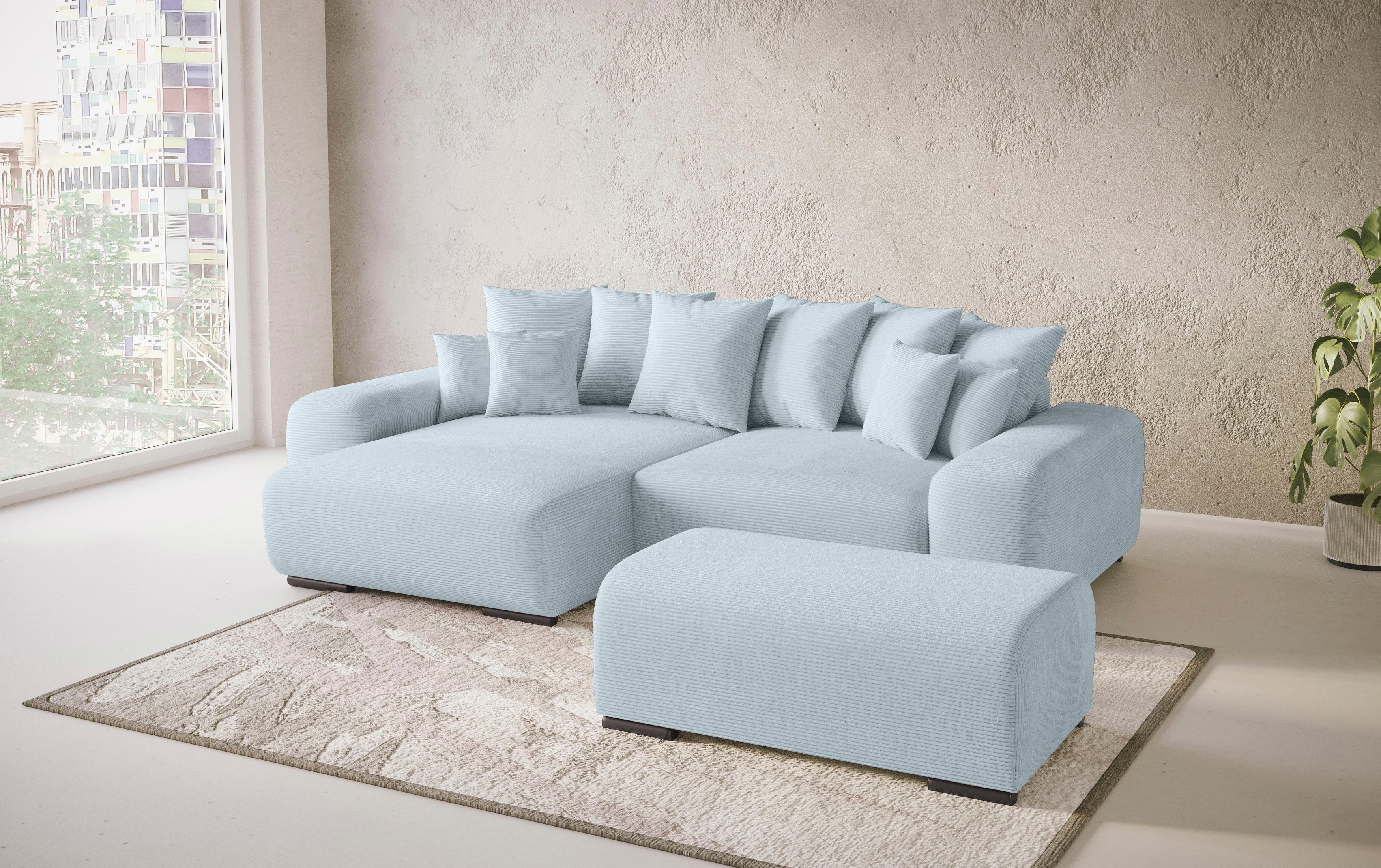 Mr. Couch Hoekbank Sundance II Doorlopende slaper met EasyBett-slaapfunctie, bedlade