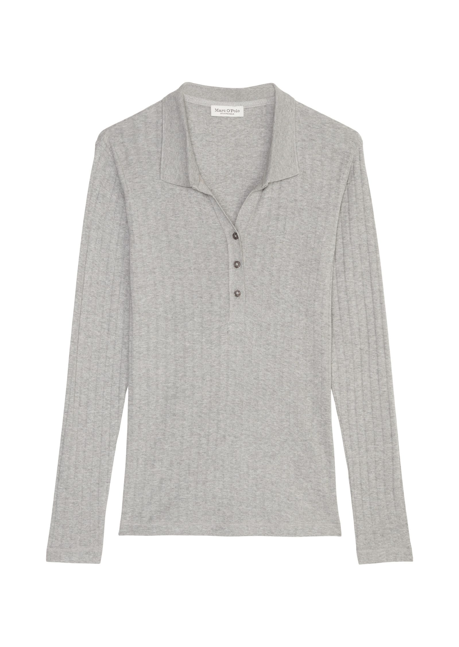 Marc O'Polo Henleyshirt moderne ribstructuur