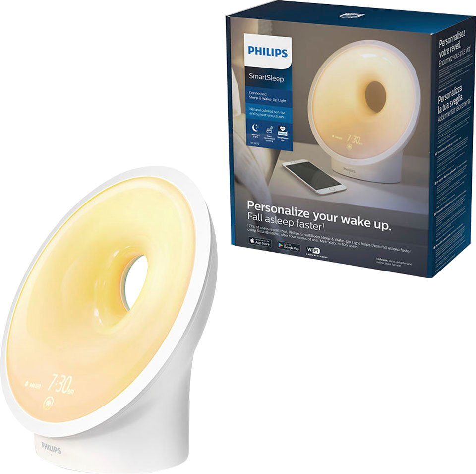 Philips Daglichtwekker SmartSleep HF3672/01 met 8 natuurlijke alarmgeluiden, fm-radio en 25 lichtinstellingen