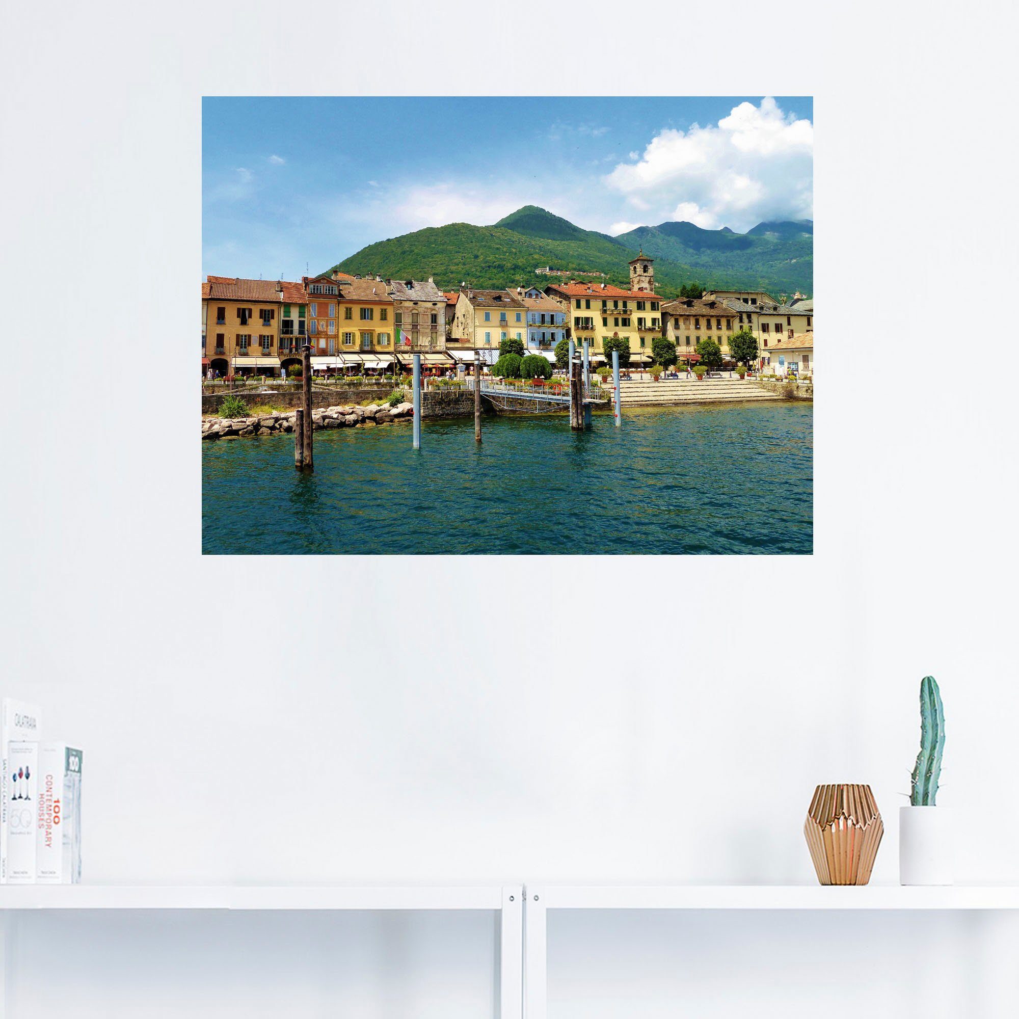Artland Artprint Cannobio aan de Lago Maggiore als artprint op linnen, muursticker of poster in verschillende maten