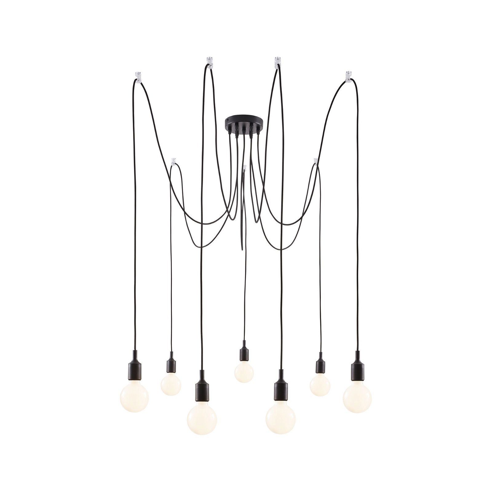Paulmann Hanglamp Neordic Ketil max.7x60W Zwart 230V Silikon/Metaal (1 stuk)