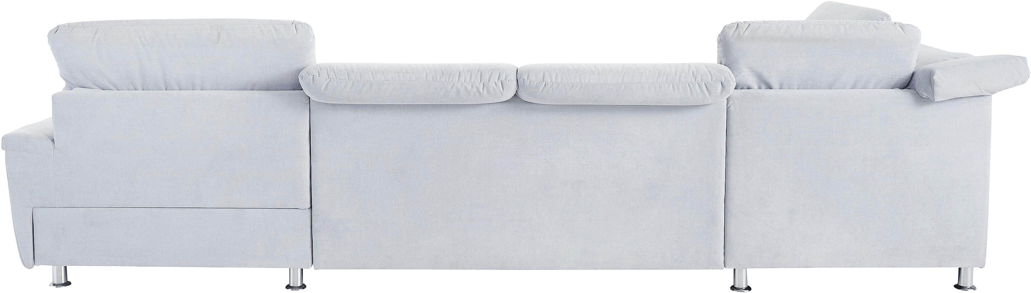 DOMO collection Zithoek Franzi optioneel met bedfunctie, bedkast & hoofdsteunverstelling