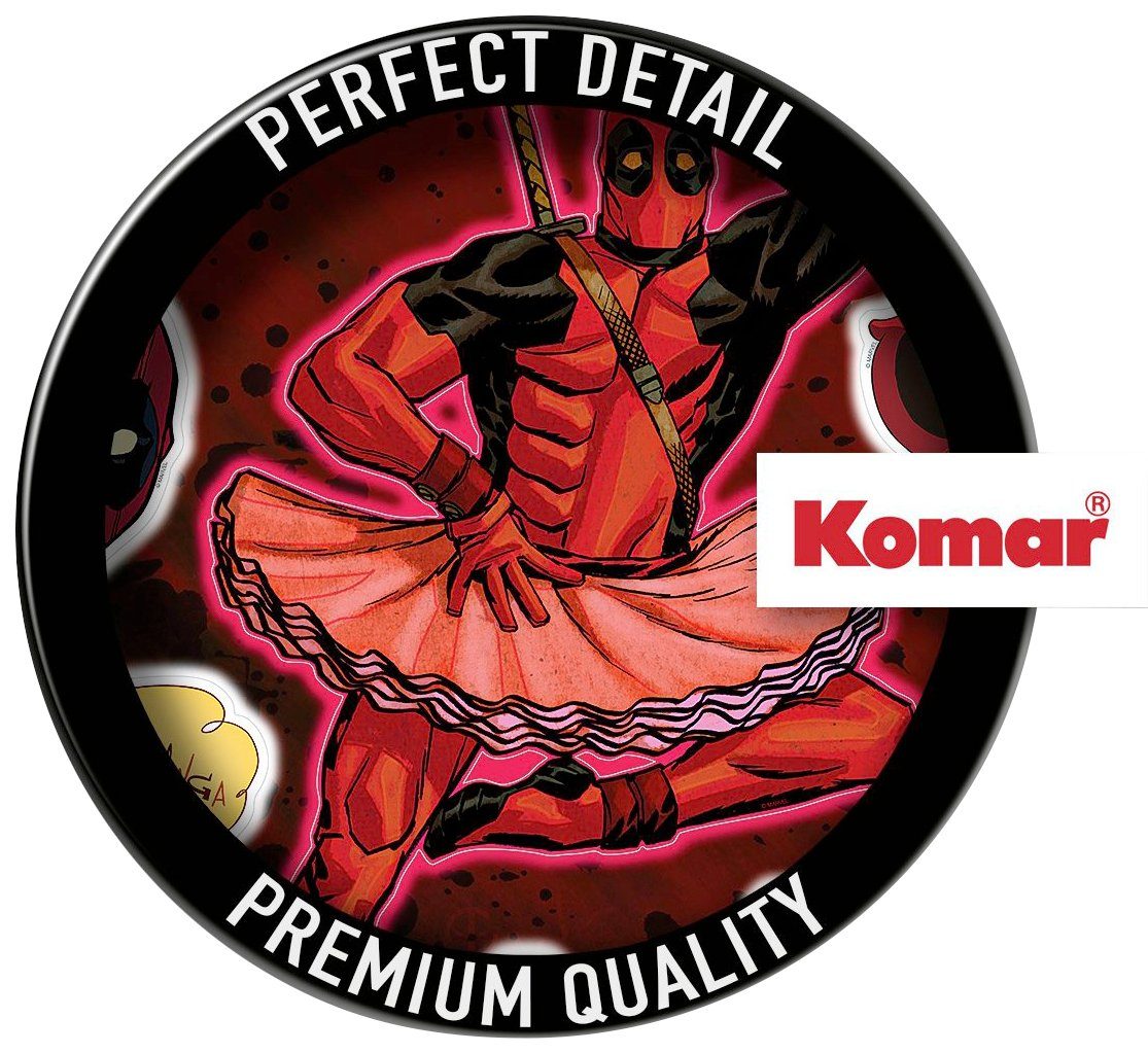 Komar Wandfolie Deadpool Derppool - afm. 50 x 70 cm zelfklevend, wandstickers, kinderkamer (10-delig)