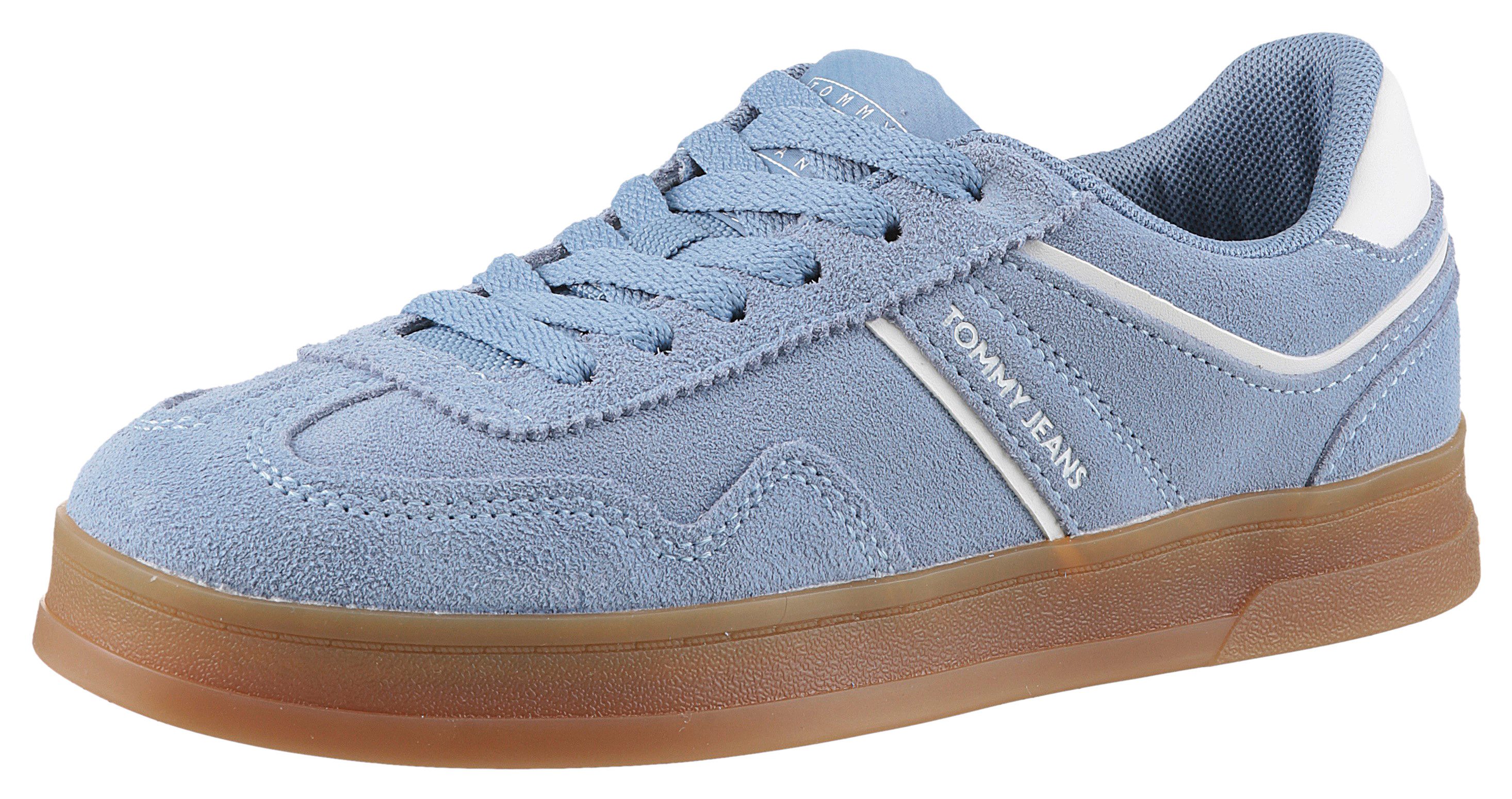 TOMMY JEANS Plateausneakers THE GREENWICH SUEDE vrijetijdsschoen, lage schoen, veterschoen met gepolsterde schacht