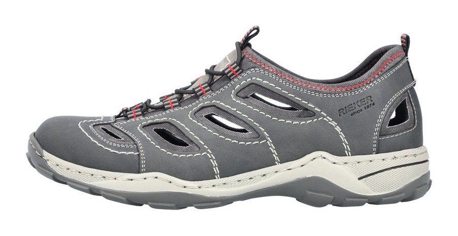 Rieker Instappers Trekking Schoen, Sandalen, Zomerschoen met praktische Gummitrek